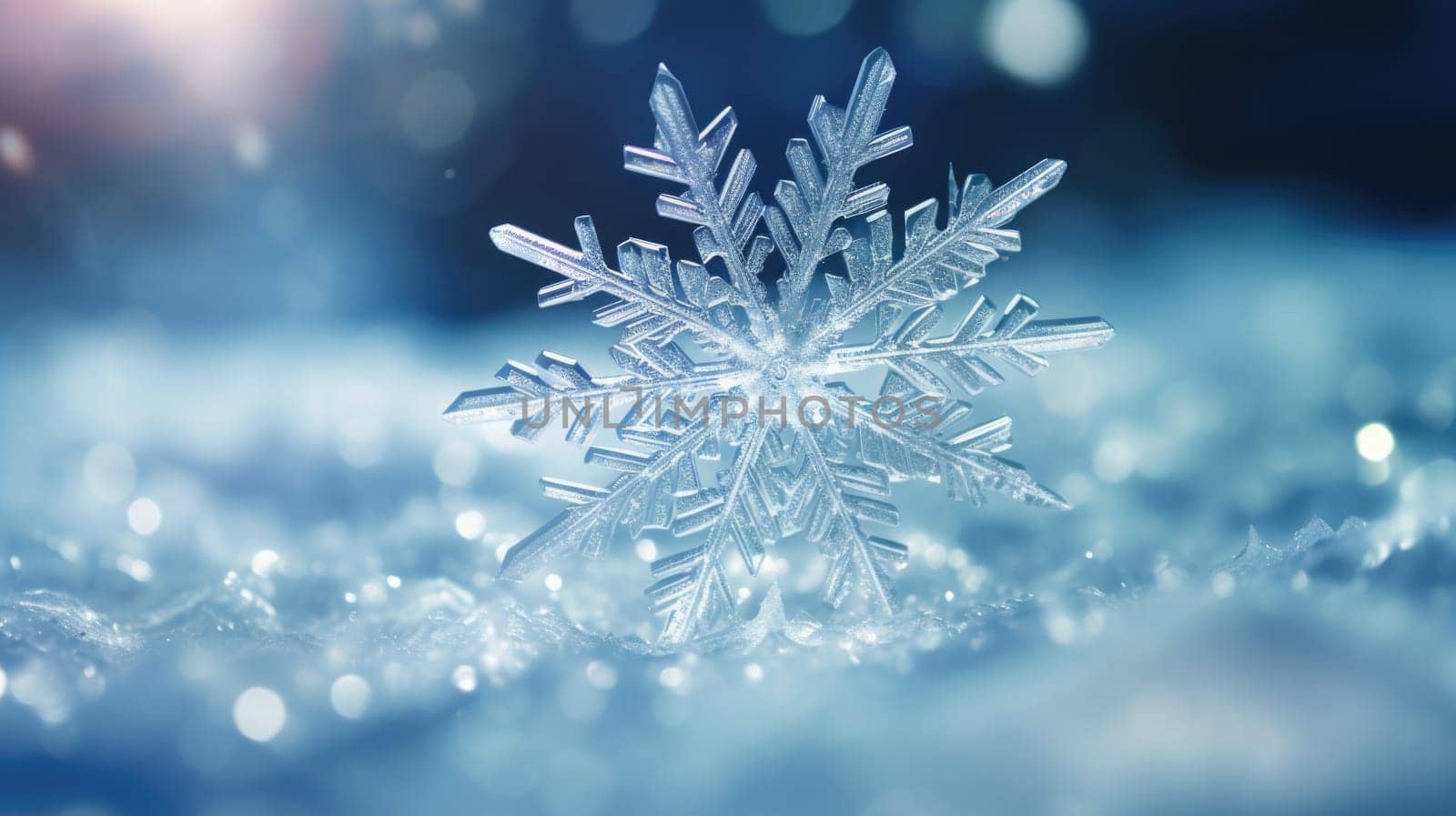 A snowflake is shown in the foreground, AI by starush