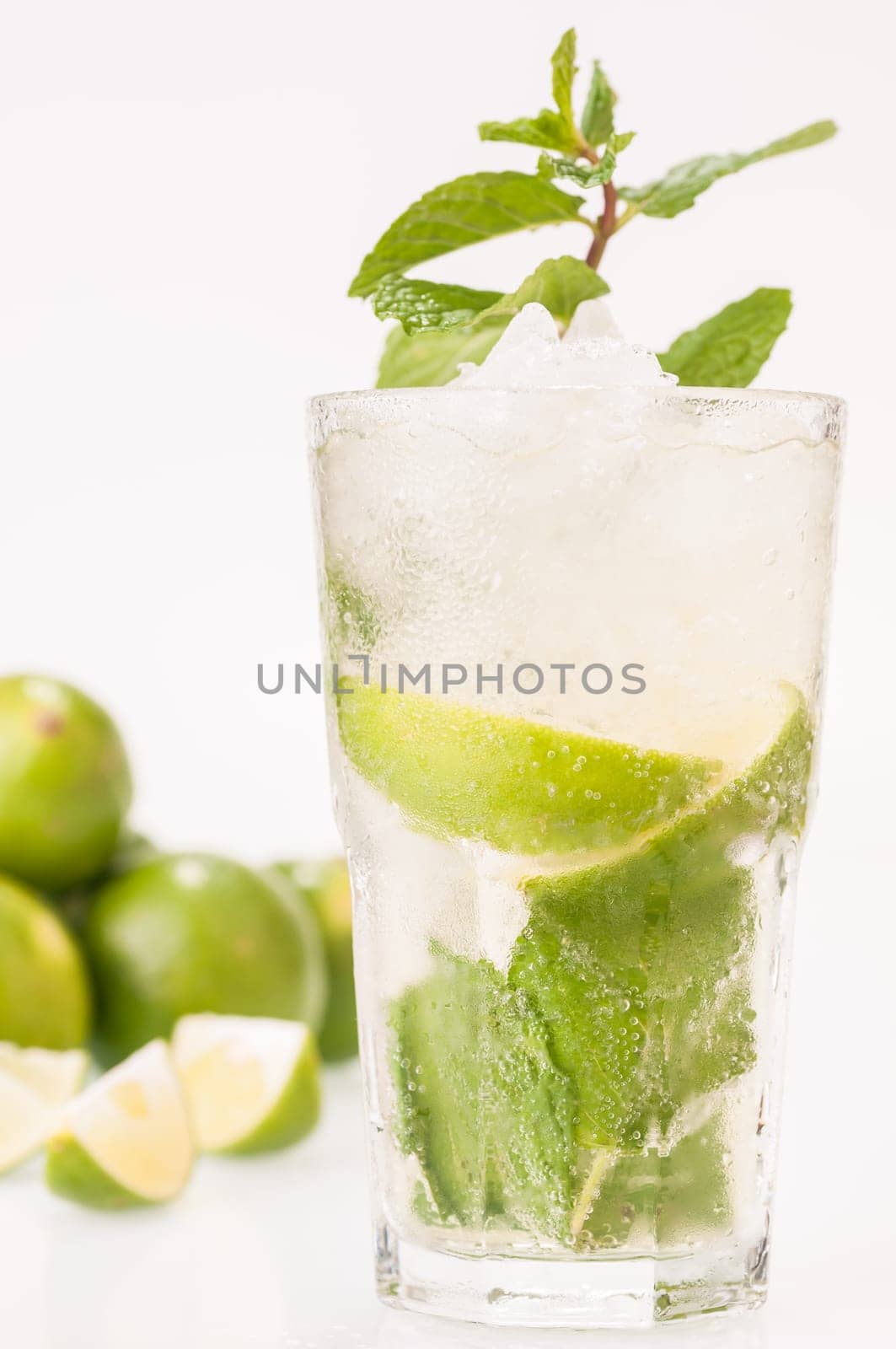 Mojito cocktail close up