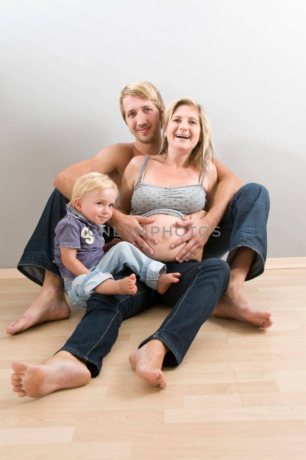Young family with toddler
