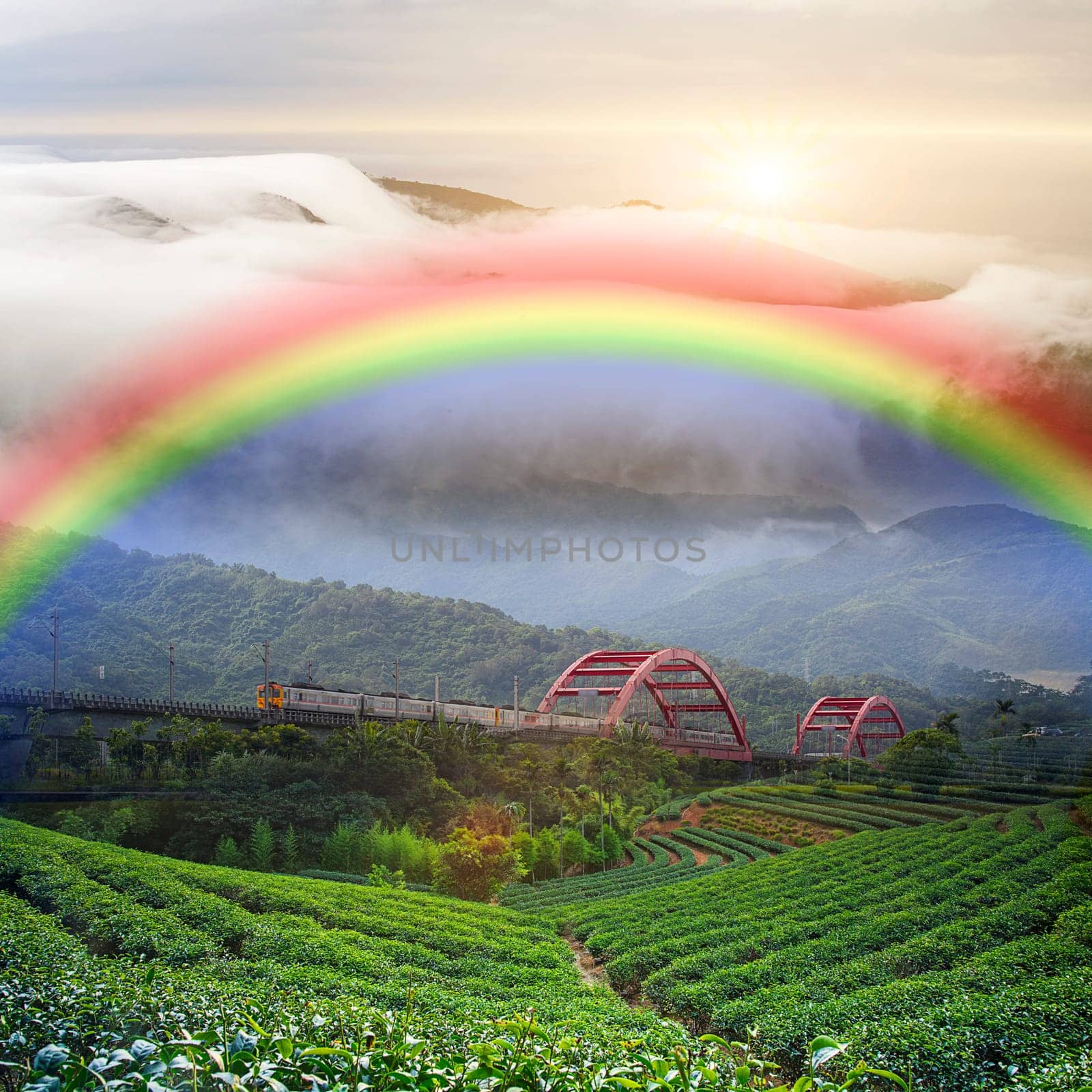 Beautiful place with nice rainbow for adv or others purpose use