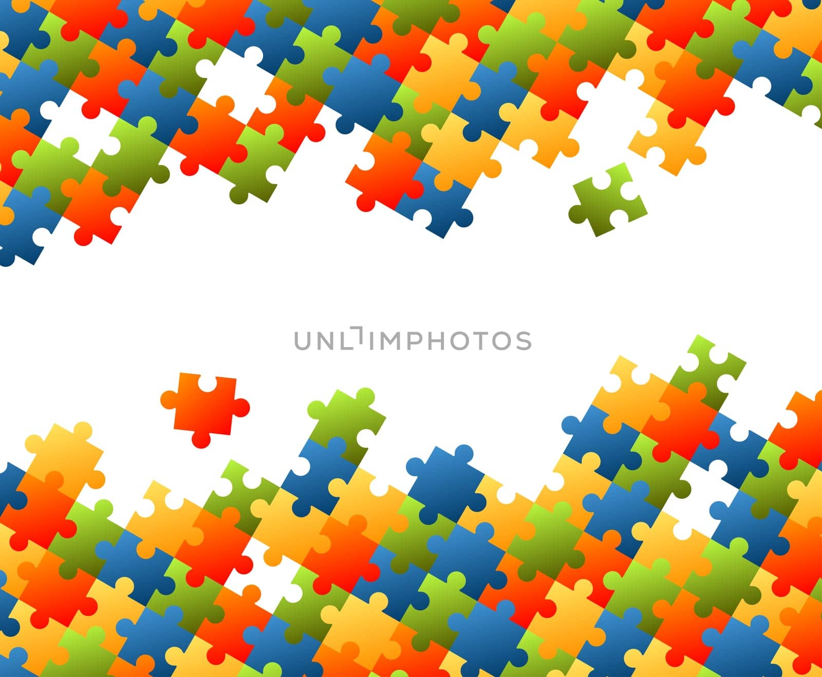 Puzzle pieces background colorful