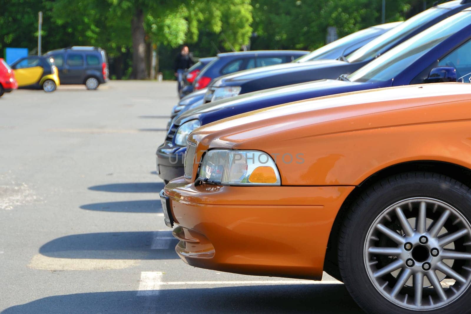 parked cars on the side of the road