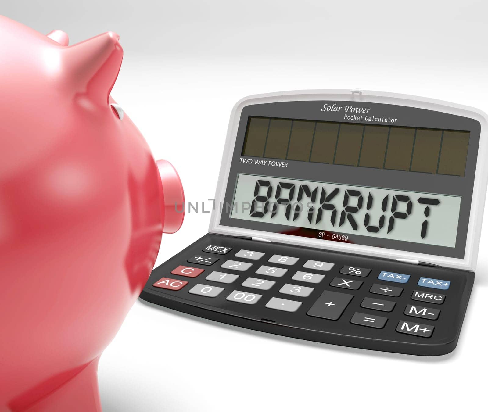 Bankrupt Calculator Showing No Finance Ability