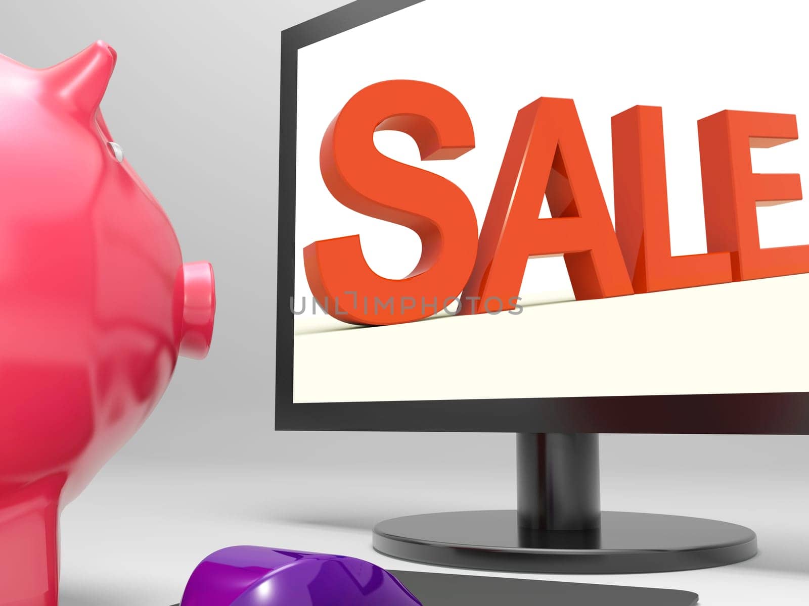 Sale Screen Showing Retail Marketing And Promotion