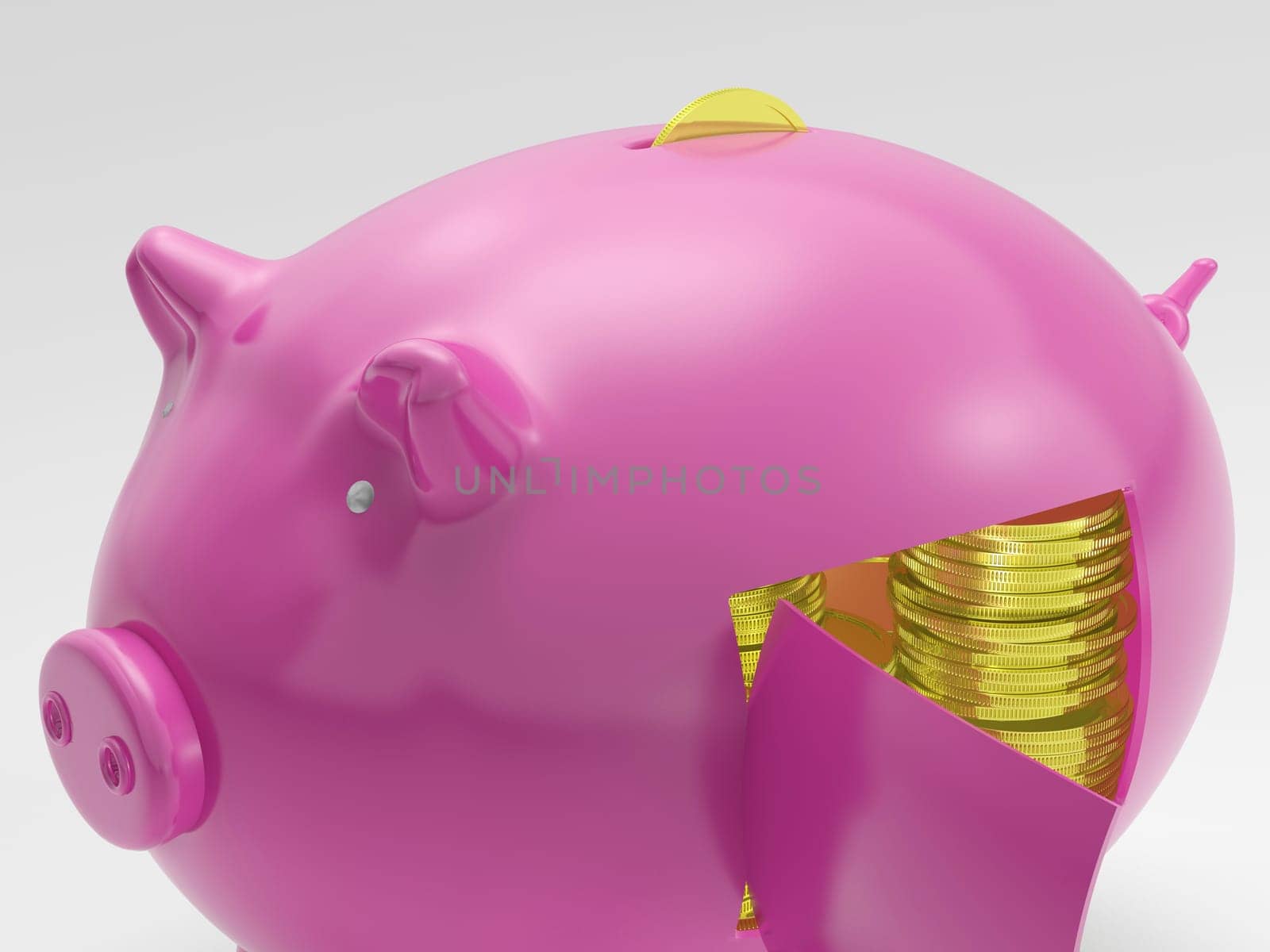 Gold Coins Showing Finances Wealth And Riches