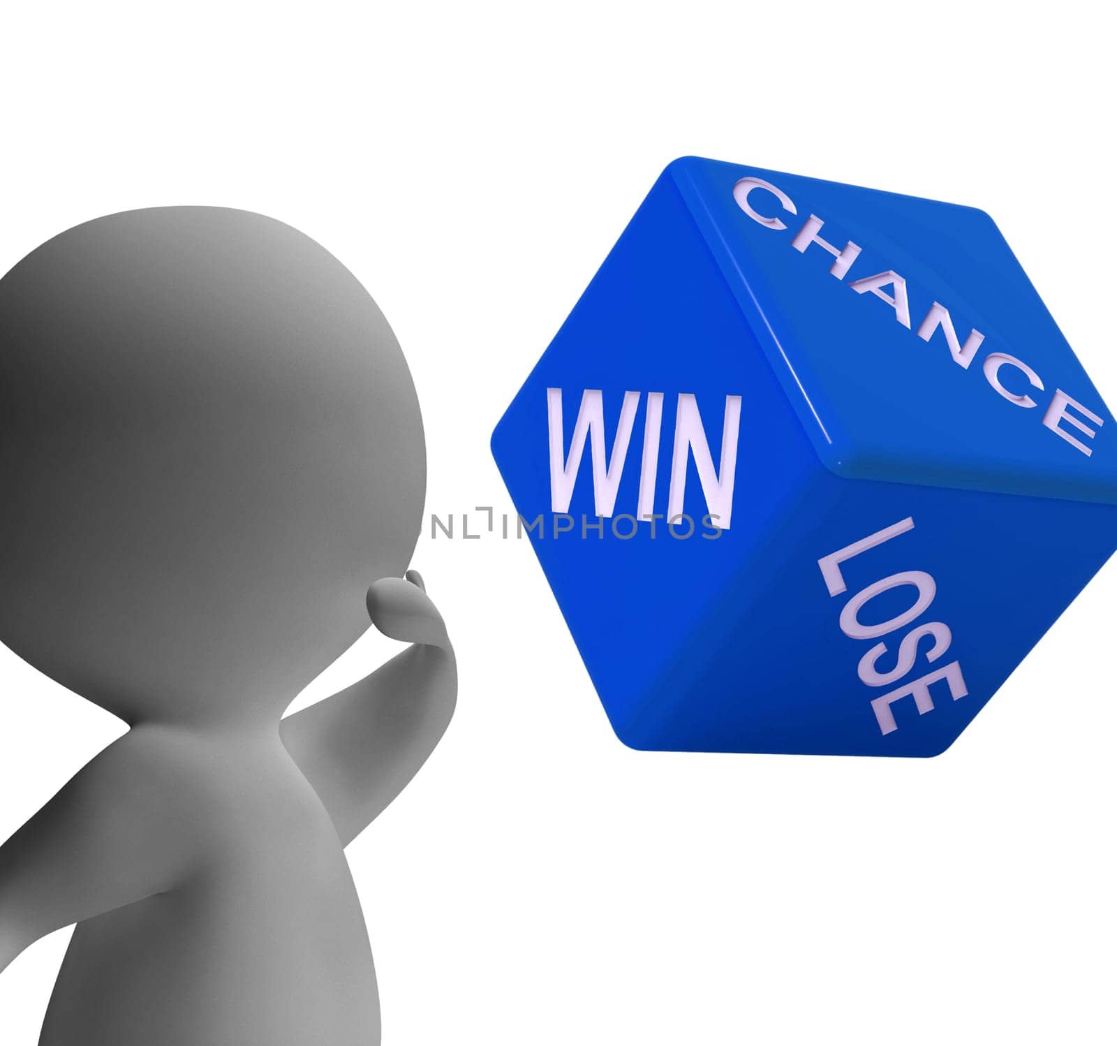 Chance Win Lose Dice Showing Gambling And Risk