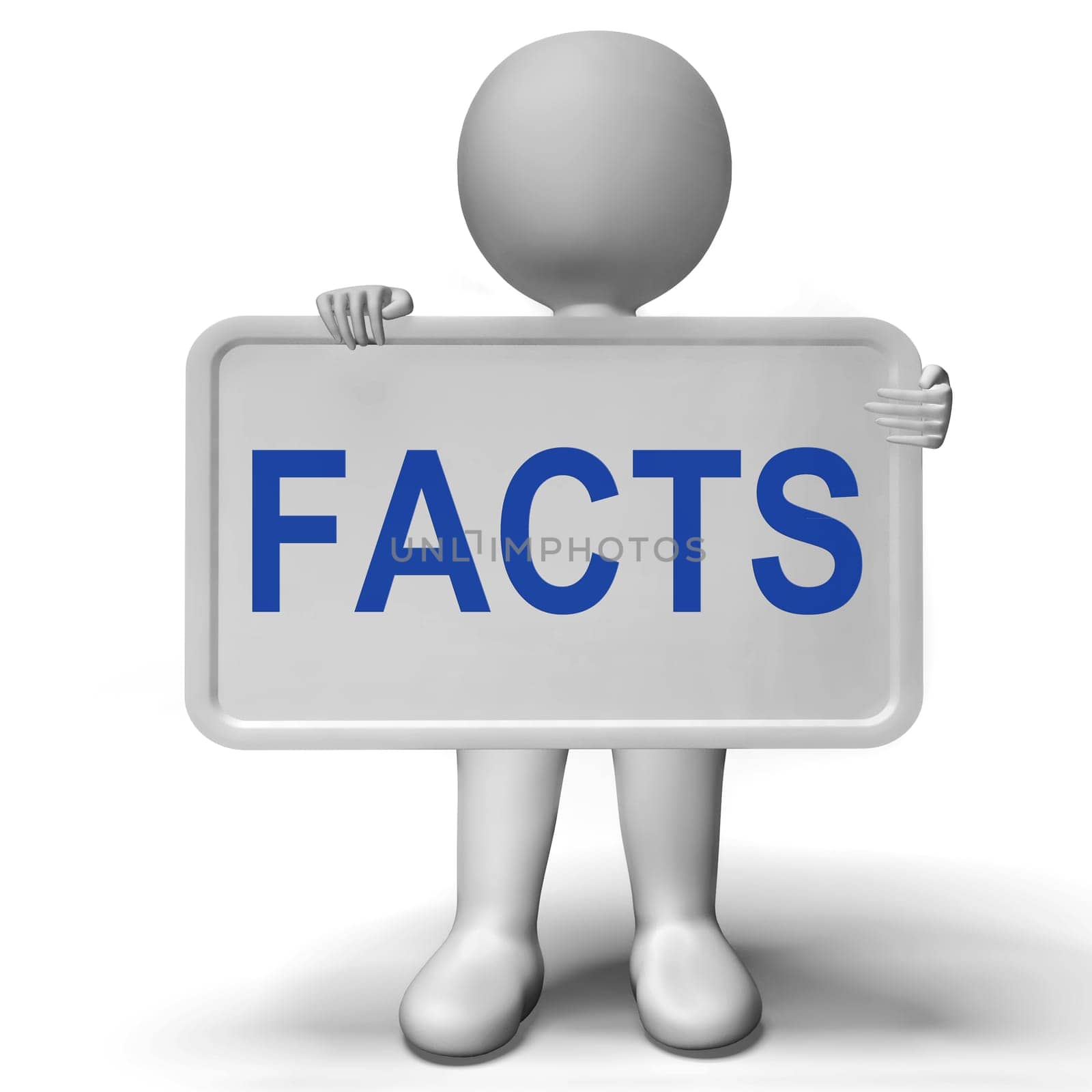 Facts Sign Showing True Information And Data