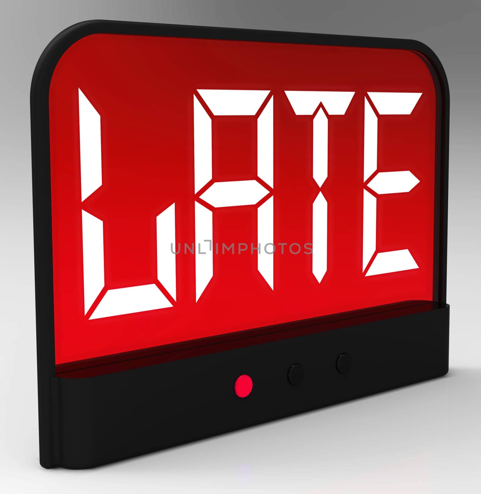 Late Message On Clock Showing Tardiness And Lateness