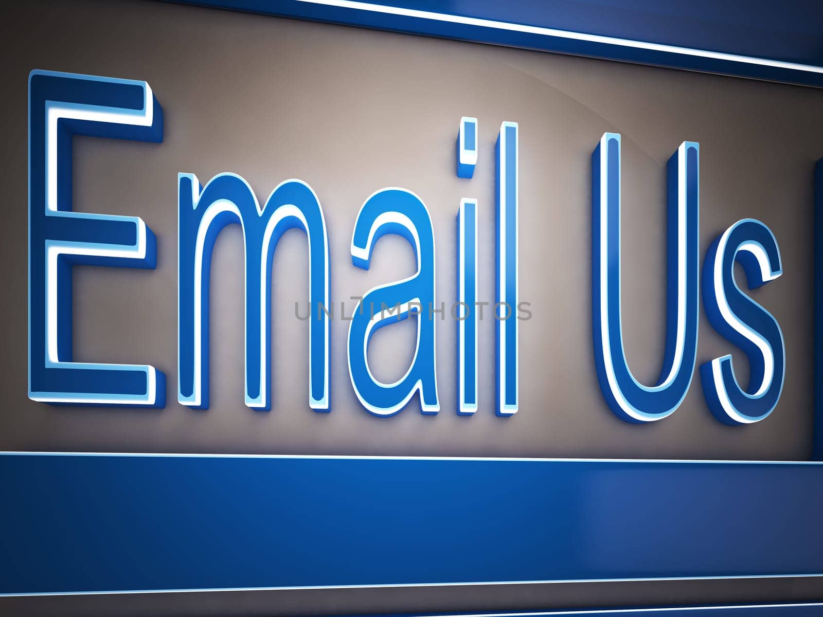 Email Us Button Showing Customer Service And Support