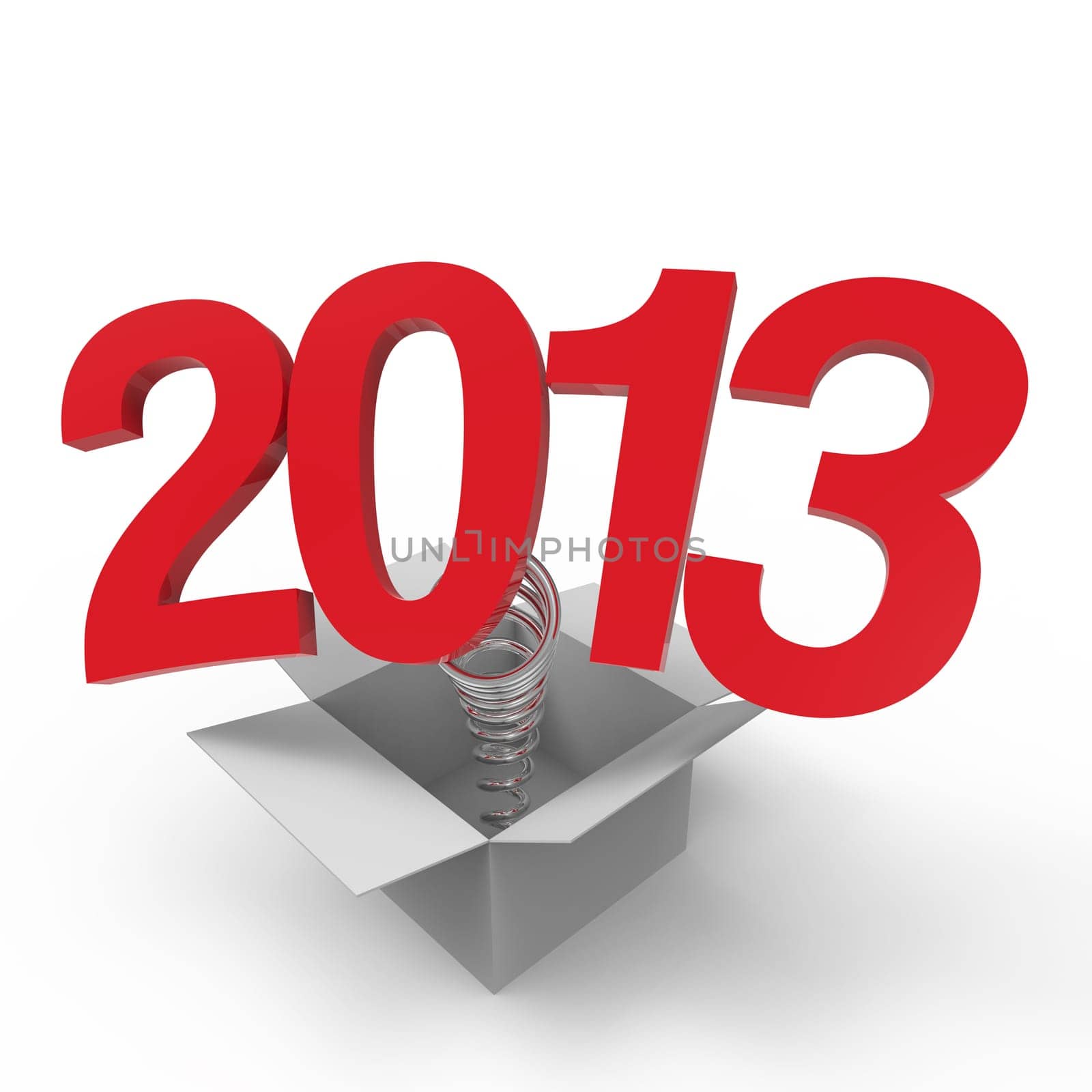 New year 2013 isolated on white background.