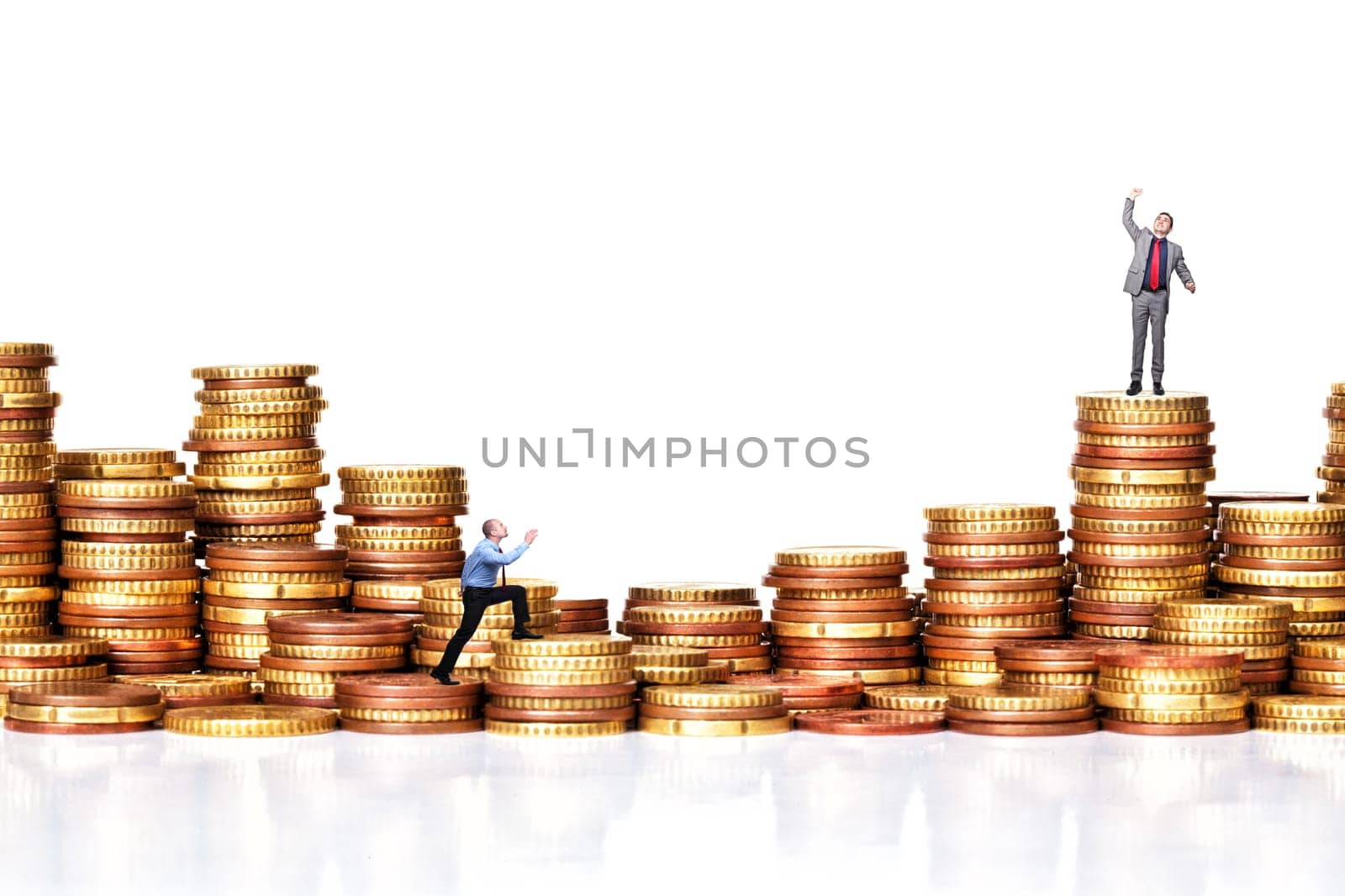 people on euro coin background