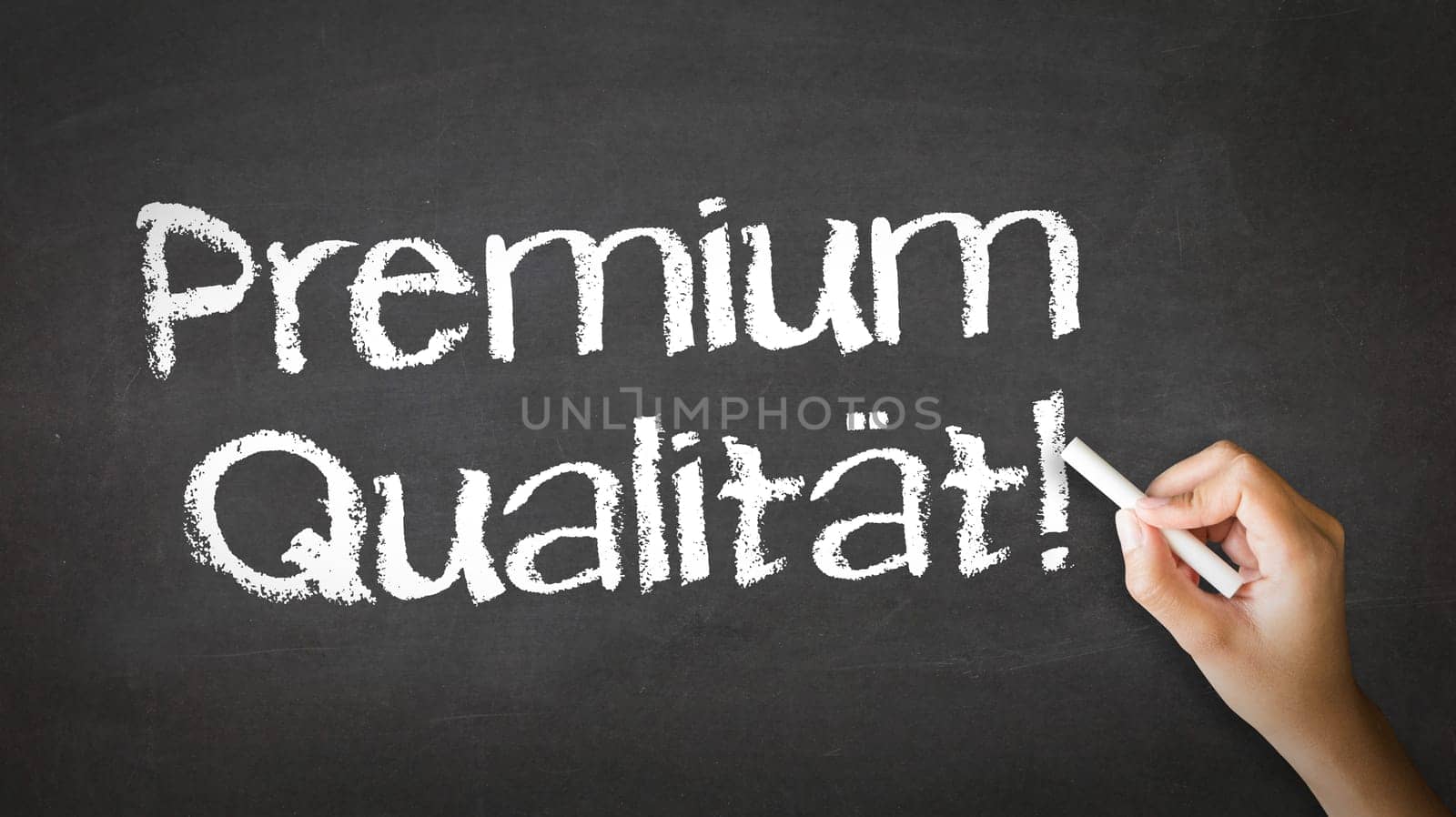 A person drawing and pointing at a Premium Quality Chalk Illustration