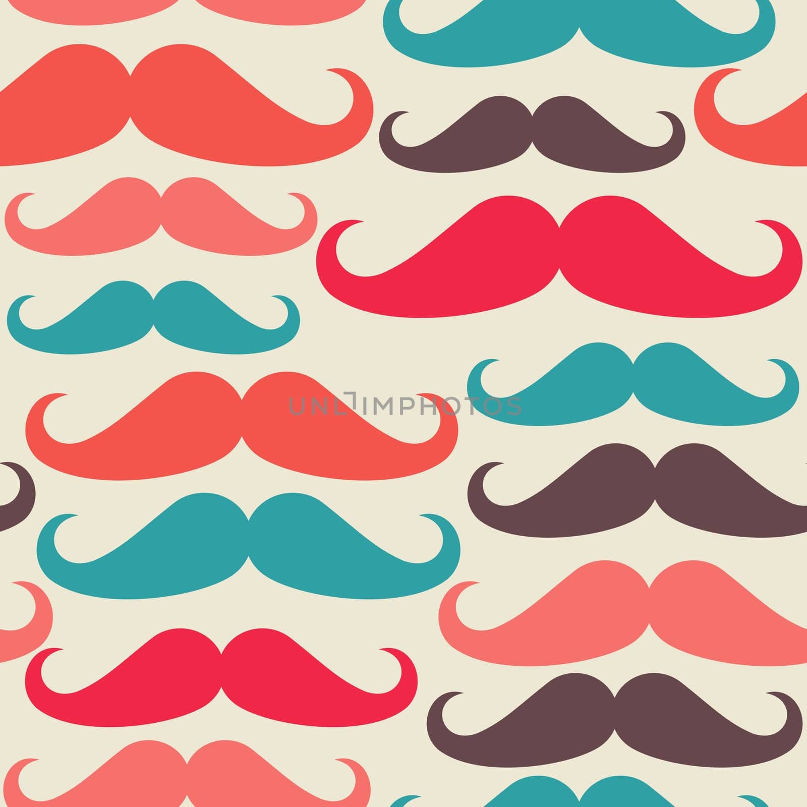 Hipster mustache seamless pattern sketch set . Vector file layered for easy manipulation and custom coloring.