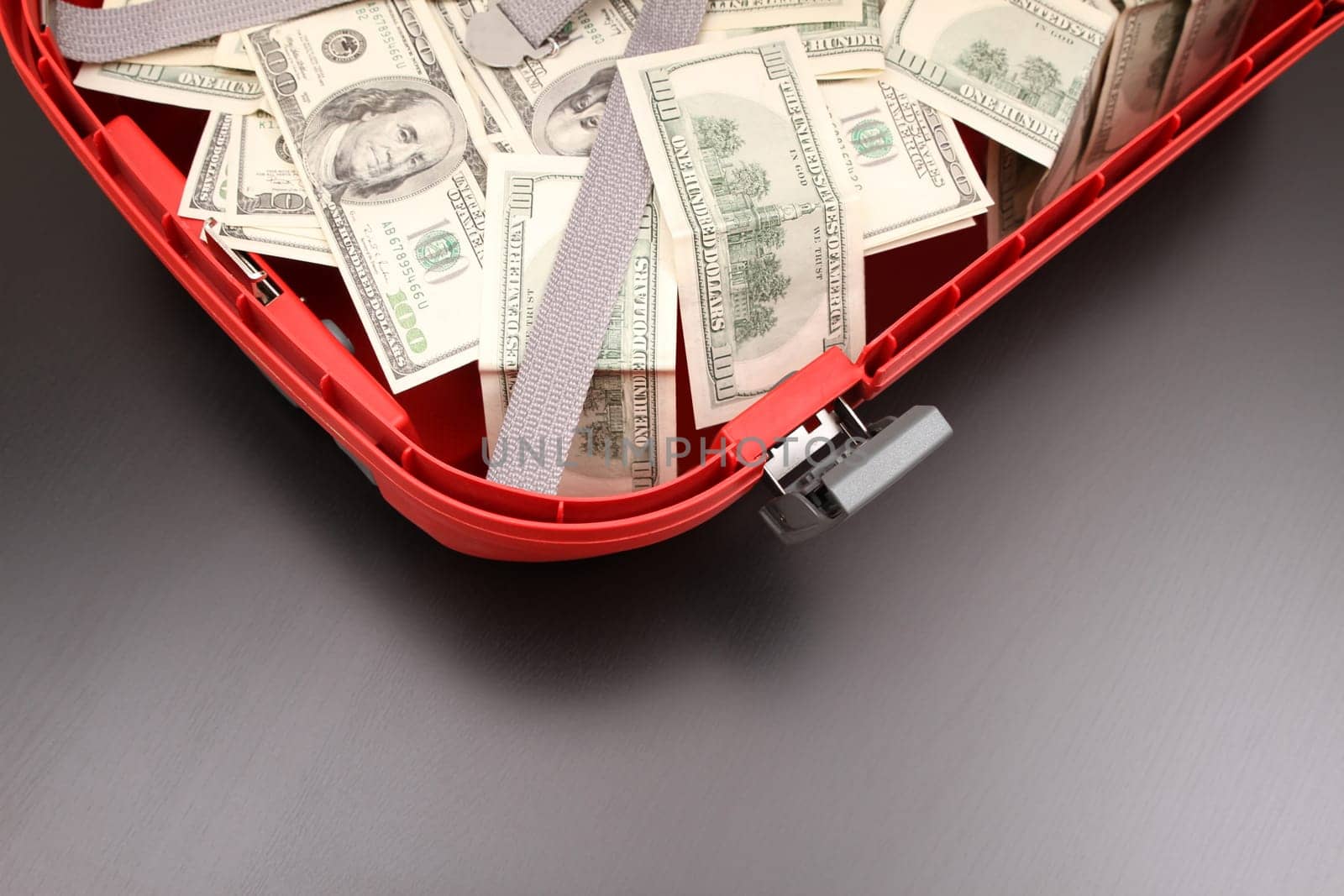 A Suitcase with lots of dollars.