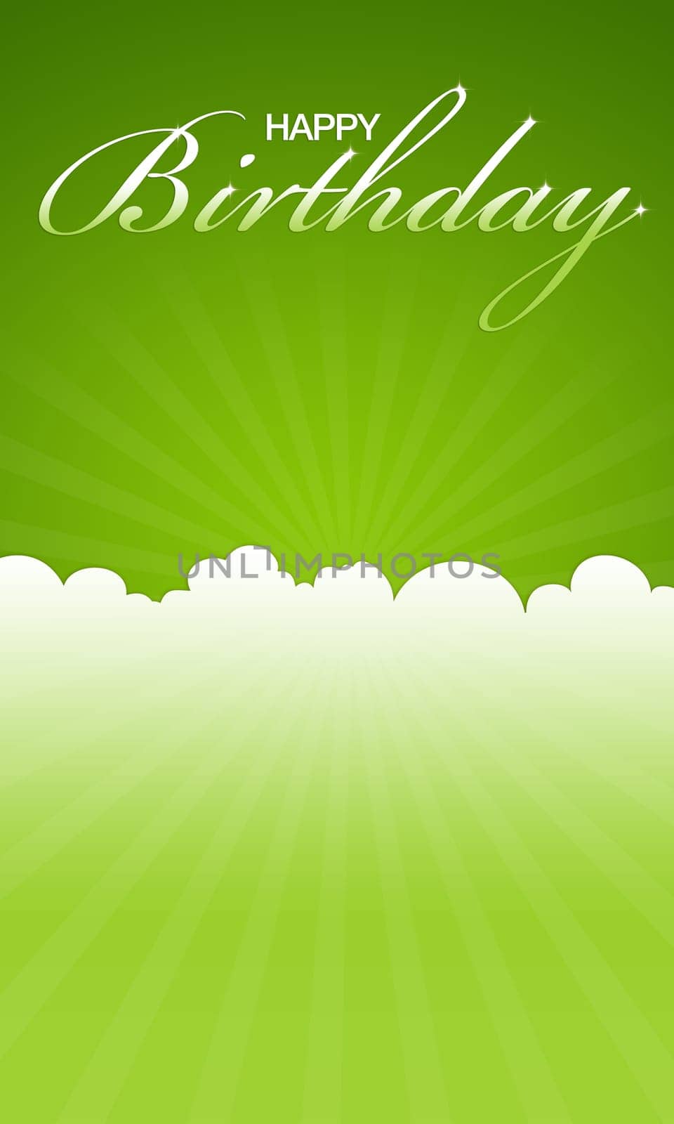 High resolution Green Happy Birthday Day Card