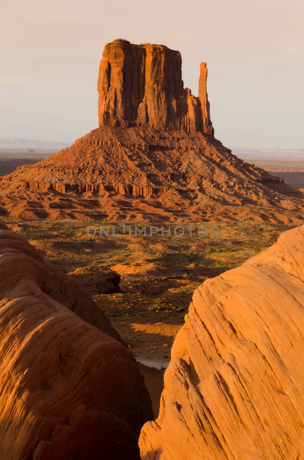 sunset in the Monument Valley Rocks
