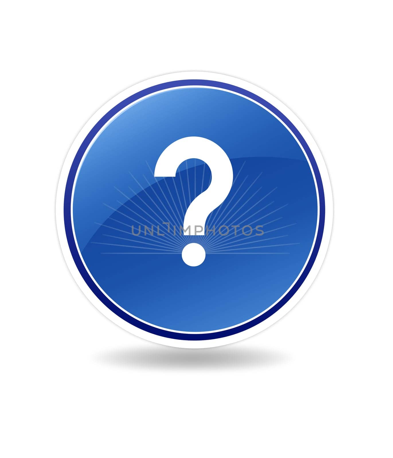 High resolution graphic of a help icon with  question mark.