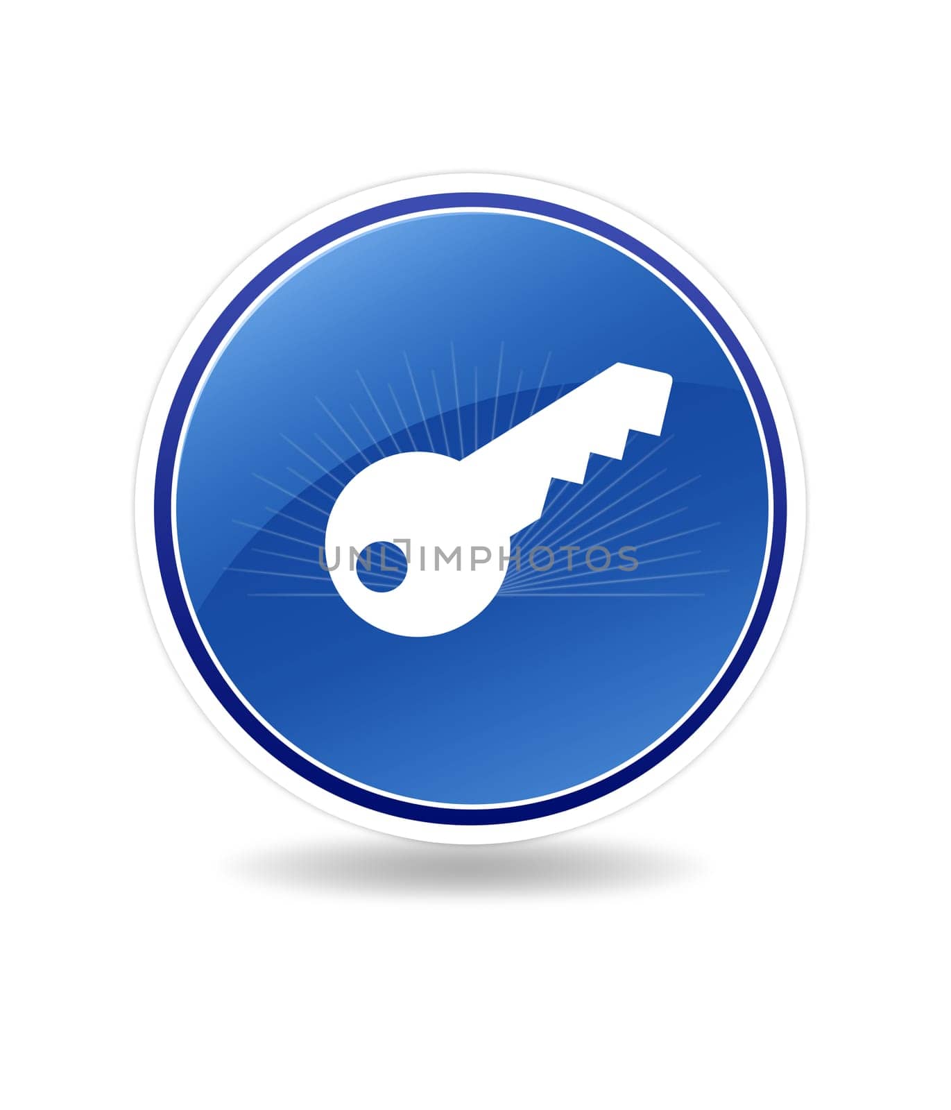 High resolution graphic of a secure icon with a key.