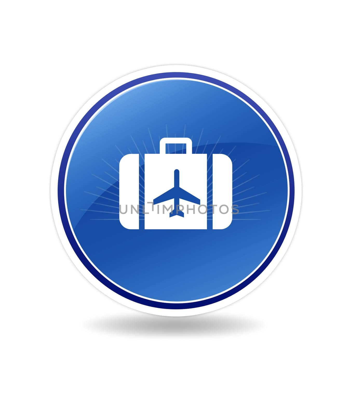 High resolution graphic of a last minute icon with suitecase.