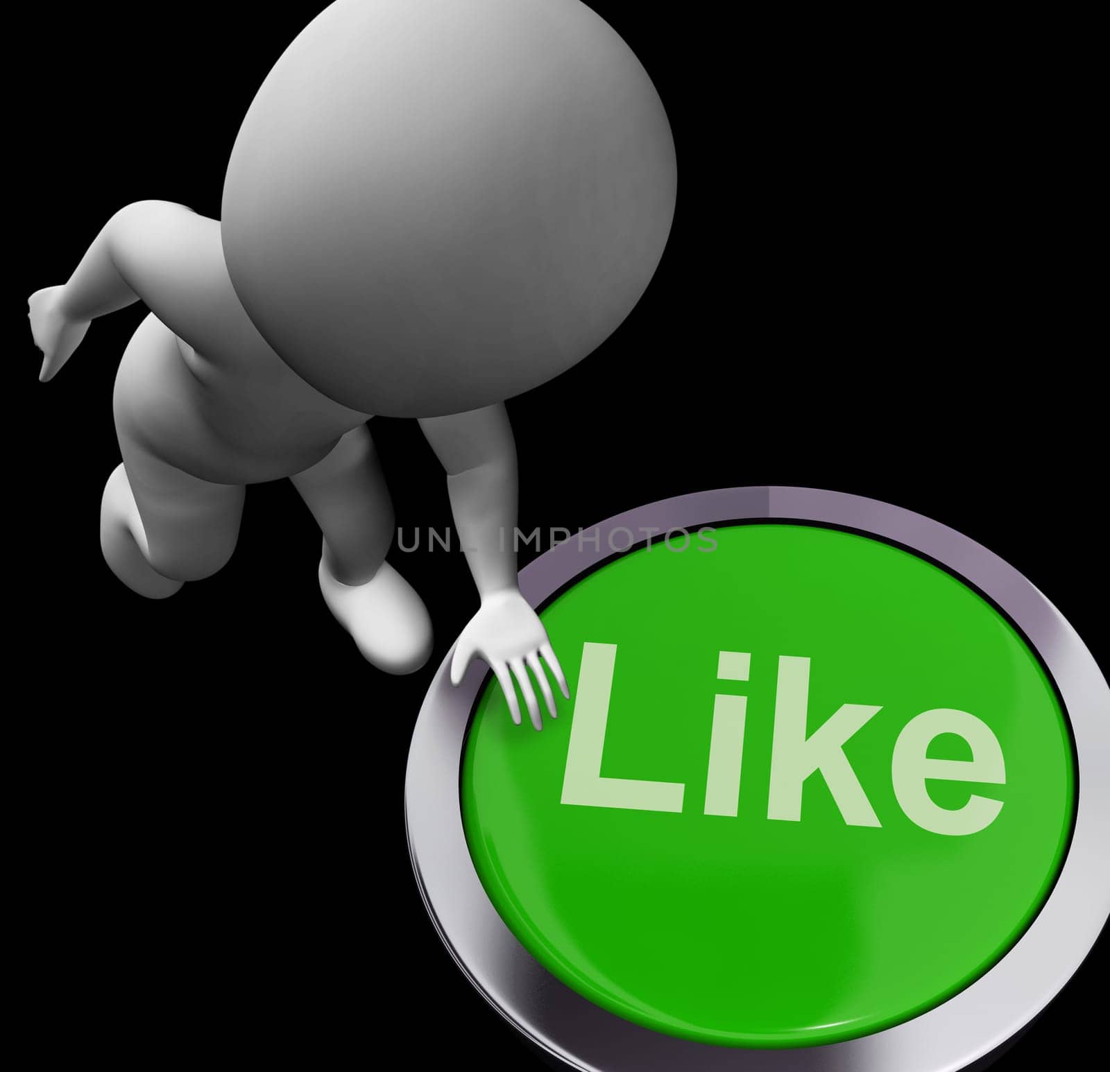 Like Button Showing Approval Or Being A Fan