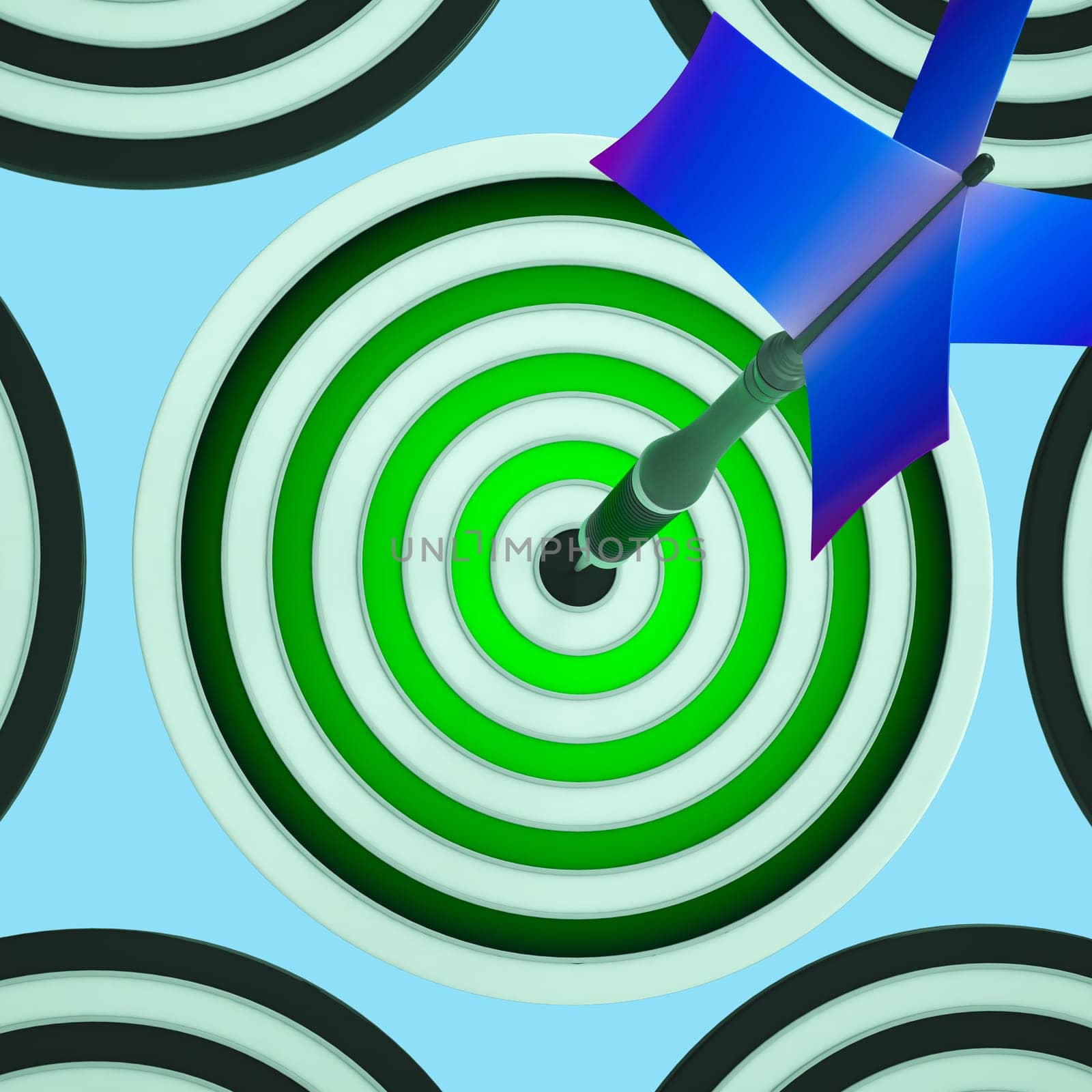 Target Showing Triumph, Winning Shot And Achievement