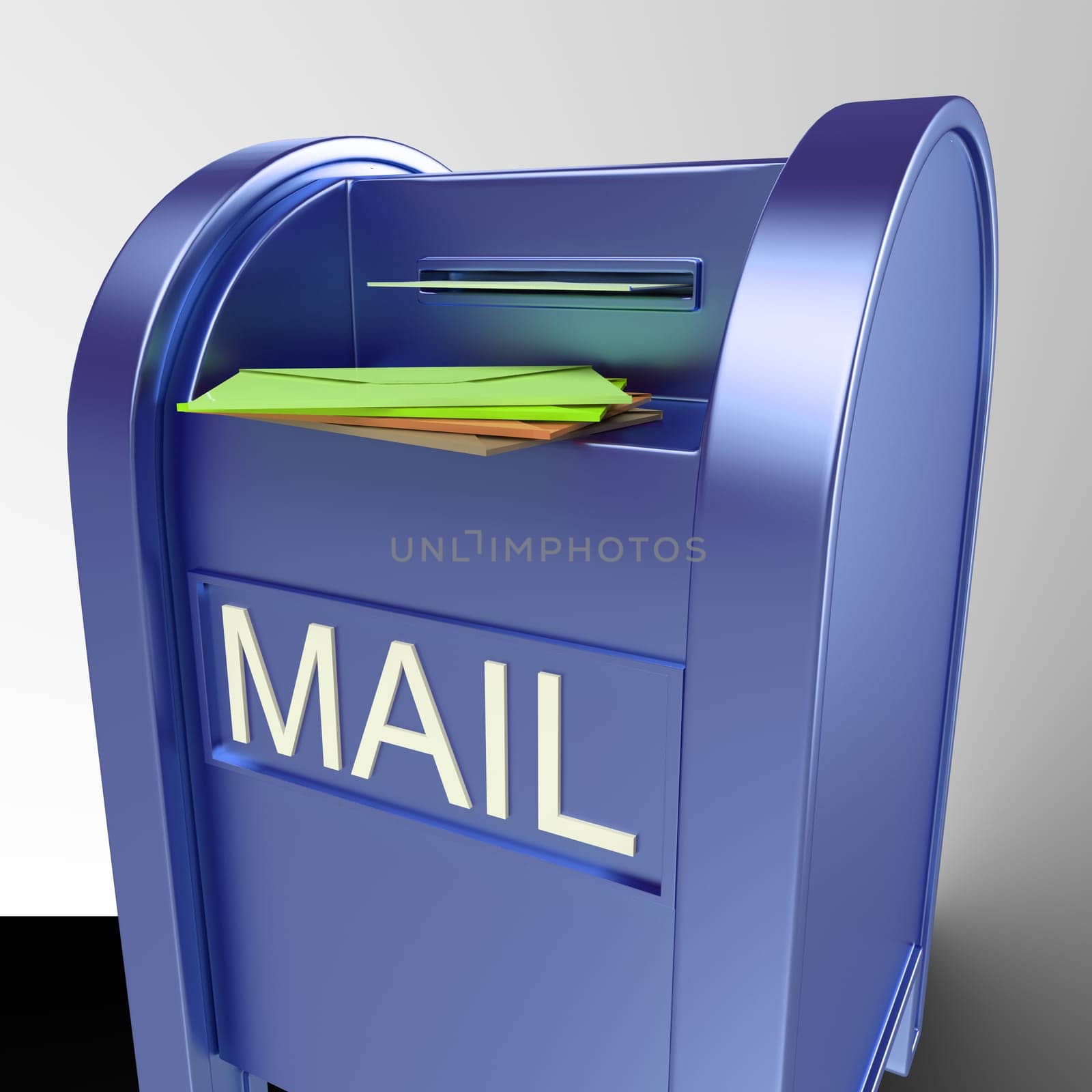 Mail On Mailbox Showing Delivered Correspondence And Communication