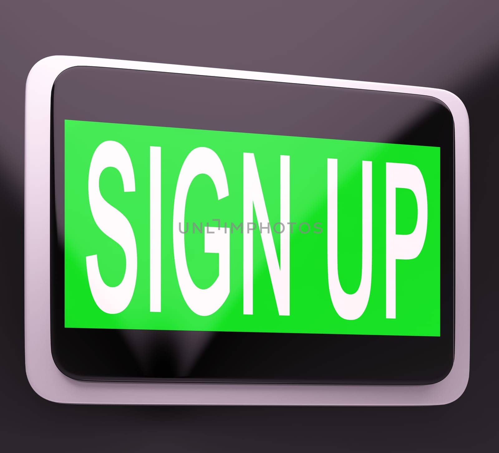 Sign Up Button Showing Website Joining And Registration