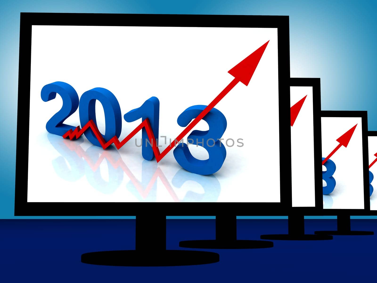 2013 On Monitors Shows Monetary Increase And Forecasting