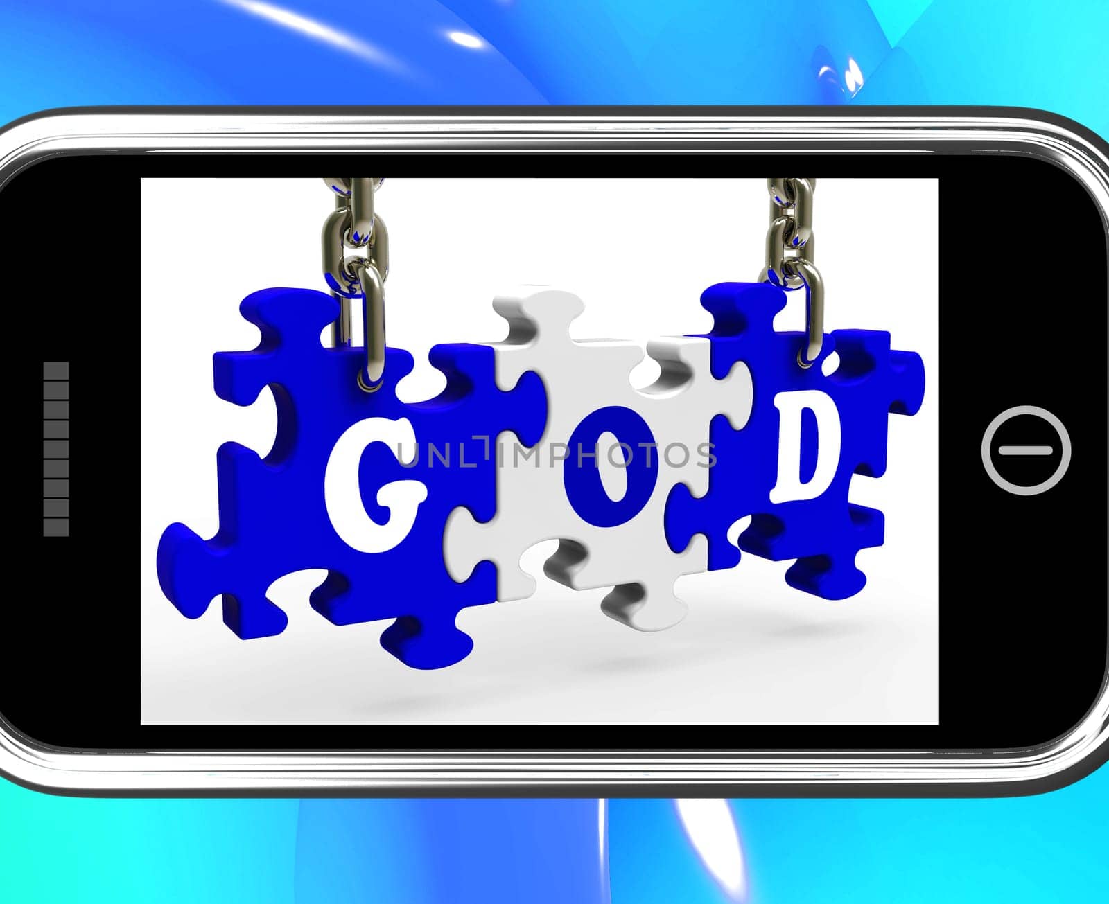 God On Smartphone Showing Prayers And Believes