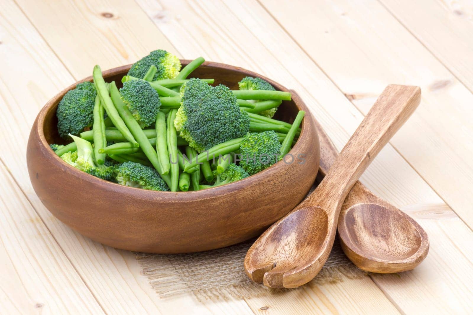 fresh vegetables - broccoli and green beans