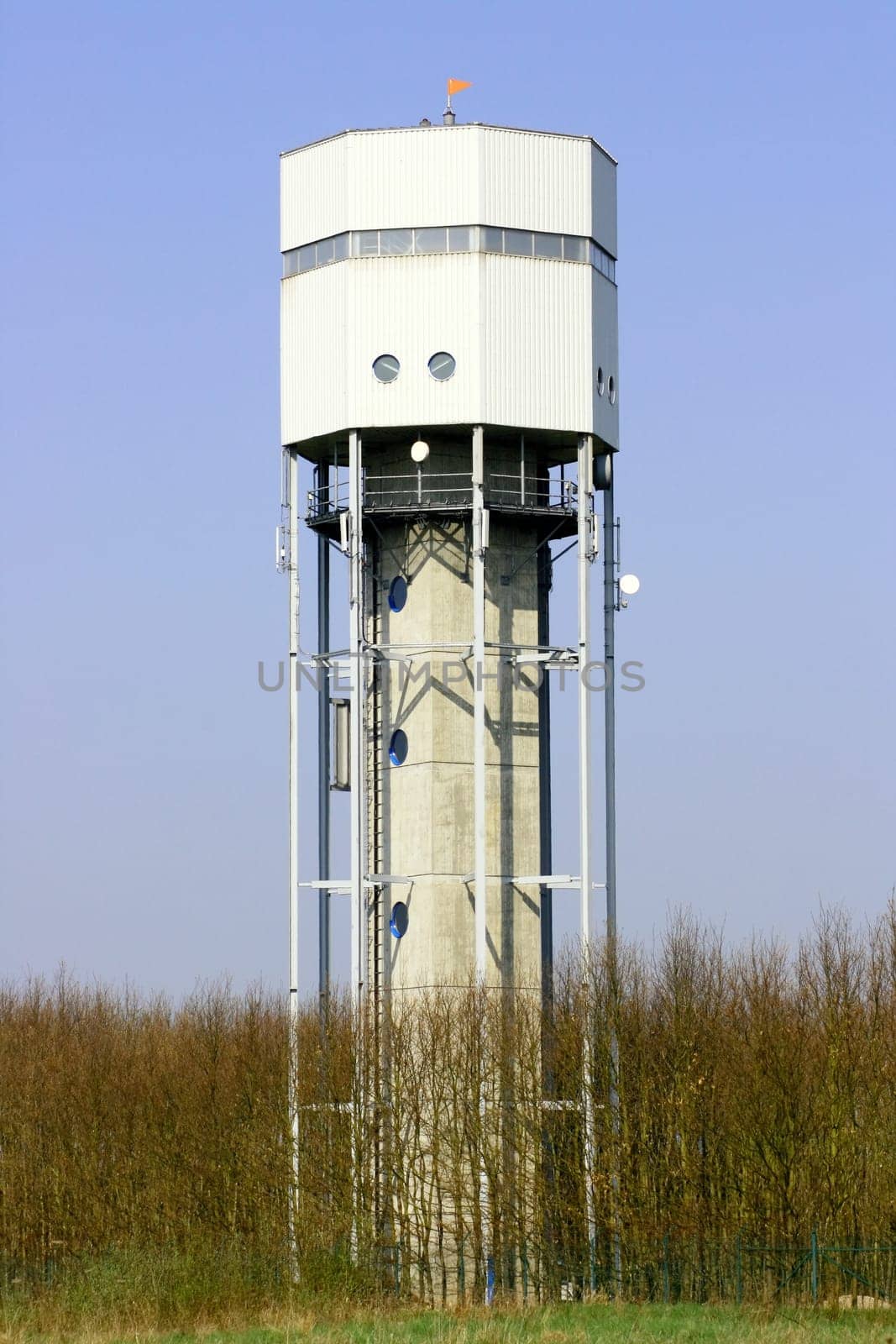 modern drinking water tower near Sembach,(Kaiserslautern) Germany