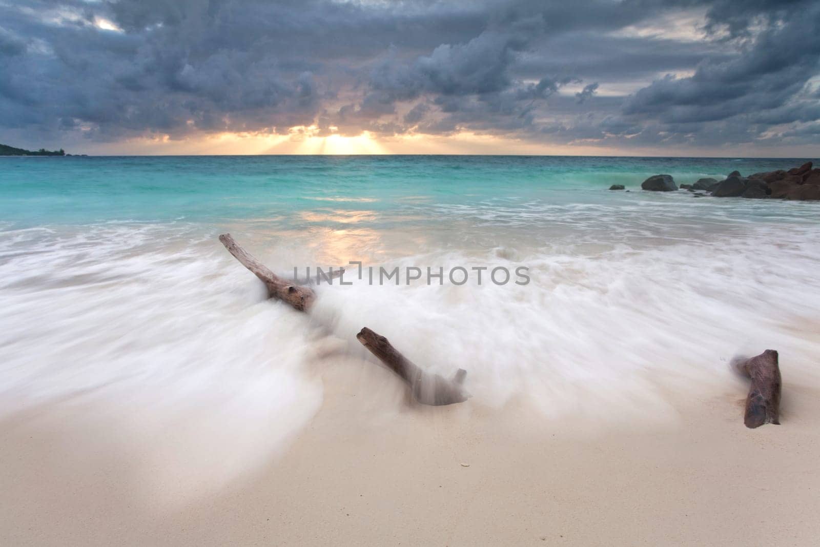 Sunset in the Seychelles