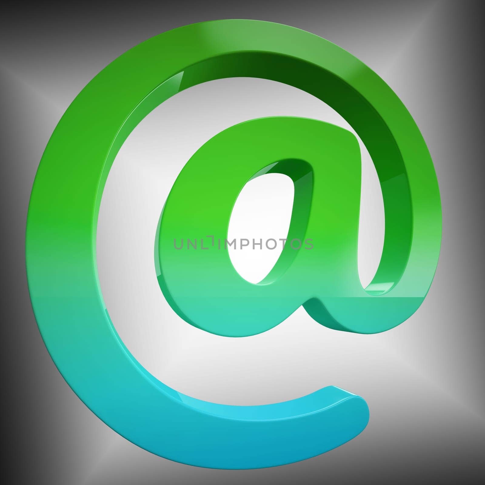 At Sign Showing Internet Mail To Inbox
