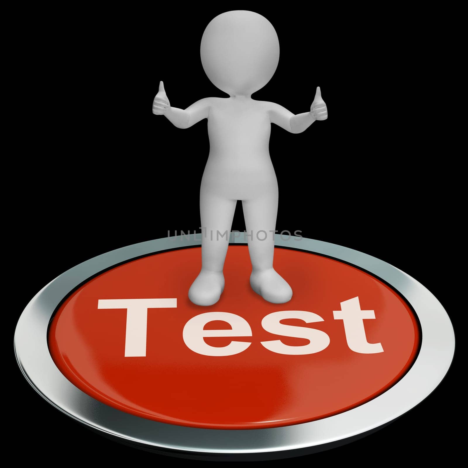 Test Button Showing Quiz Or Online Questionnaires