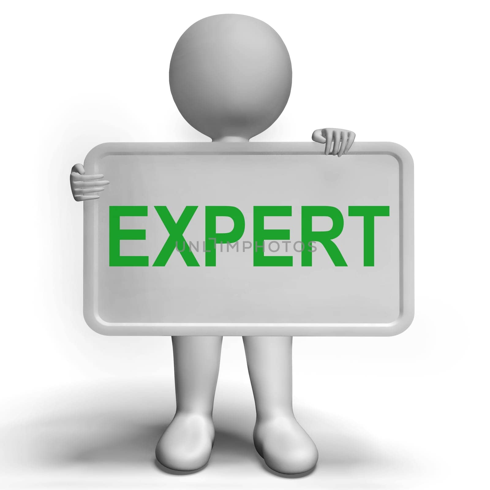 Expert Sign Shows Skills Proficiency And Capabilities