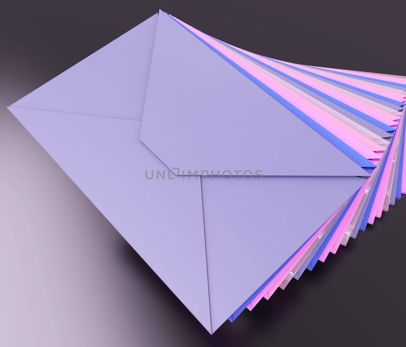 Stacked Envelopes Showing E-mail Message Inbox Mailbox