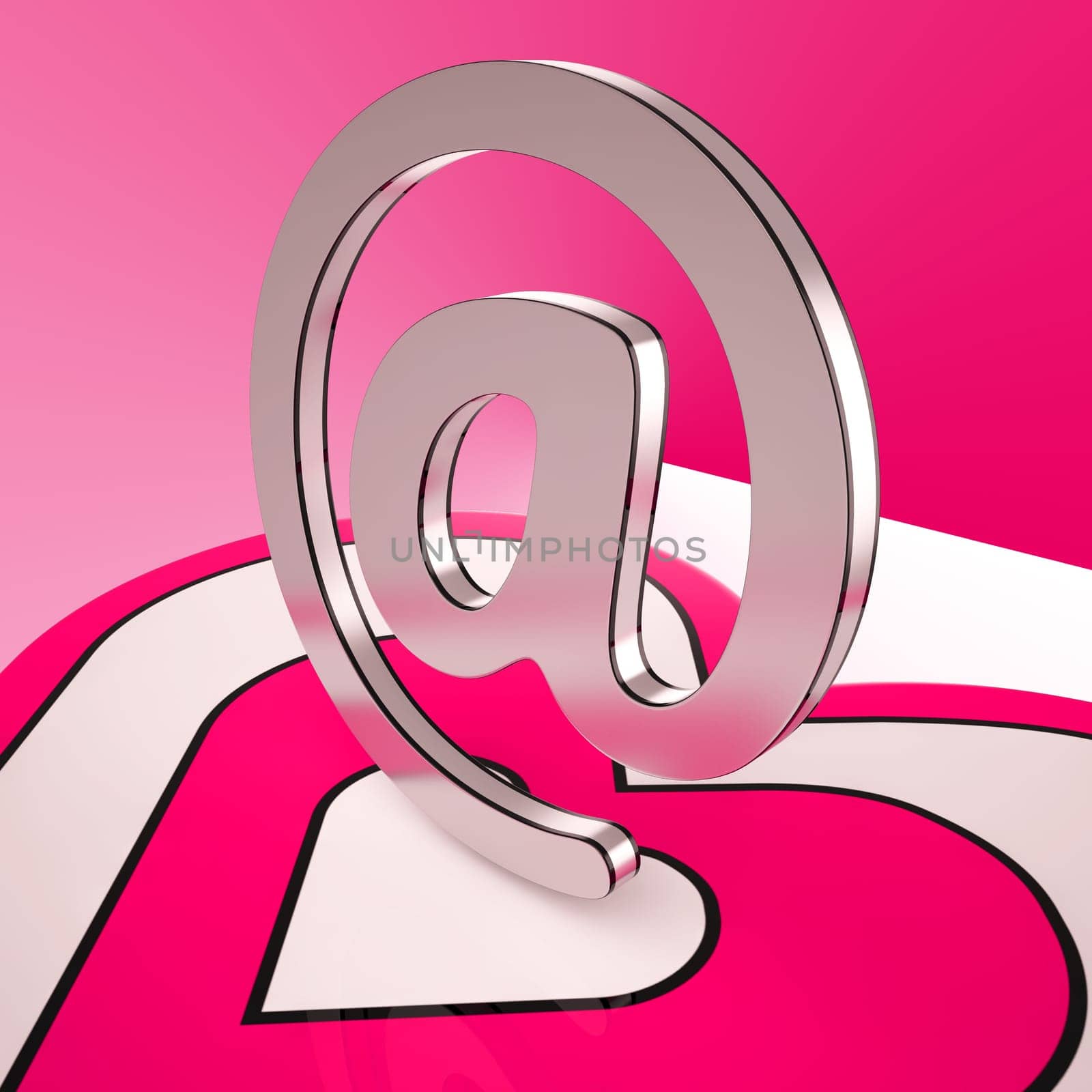 Heart E-mail Showing Love Communicated Through Computer