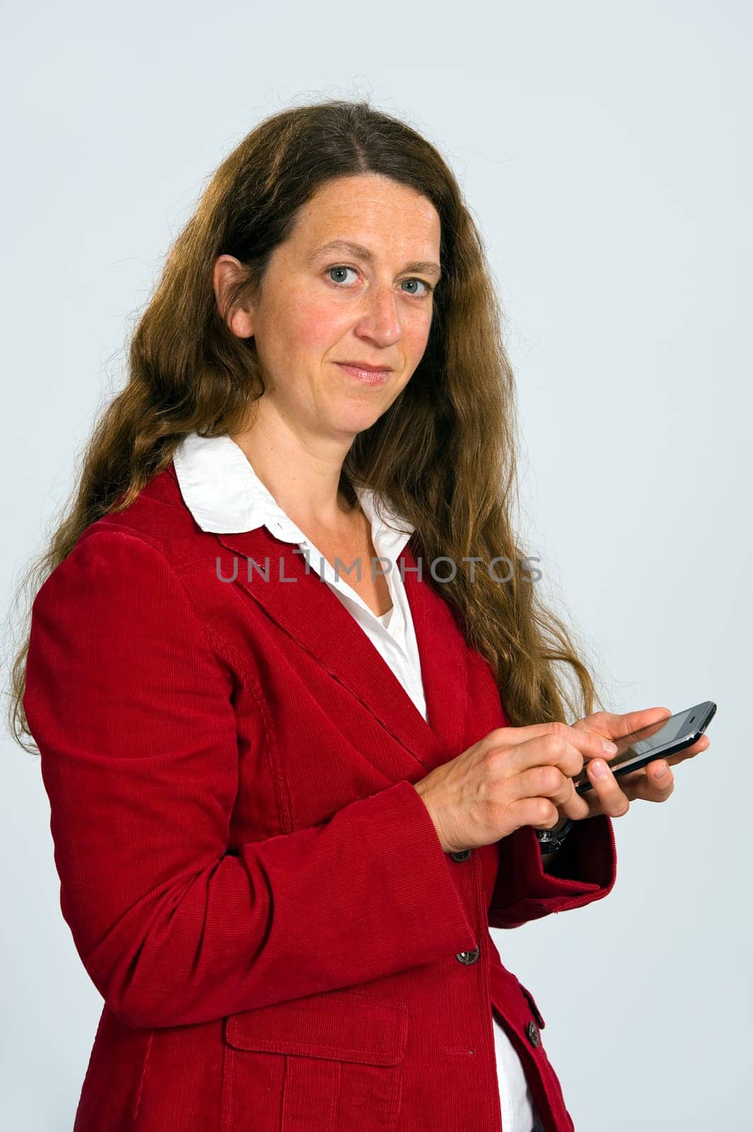 woman with smartphone