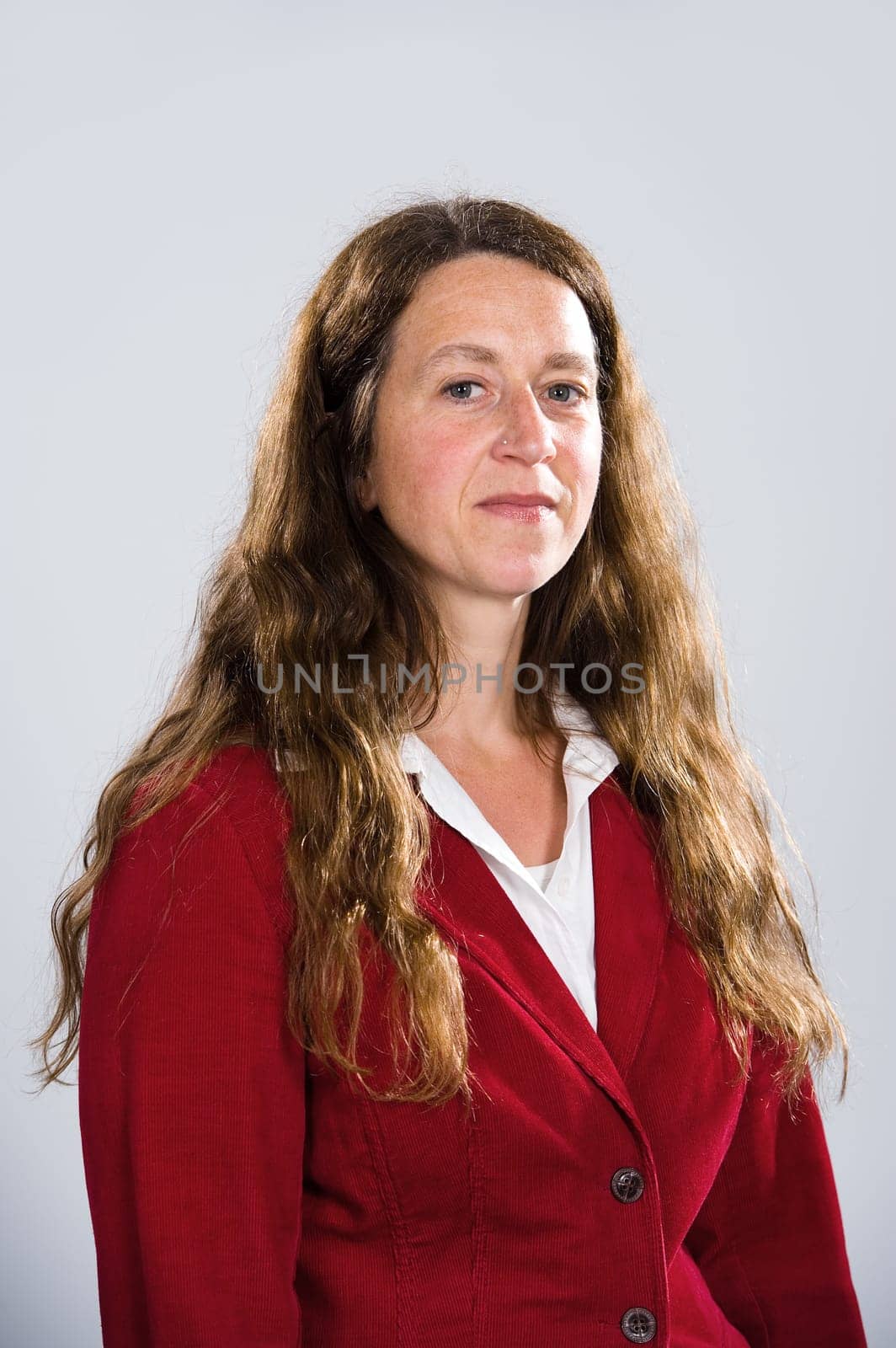 Woman in Red Jacket