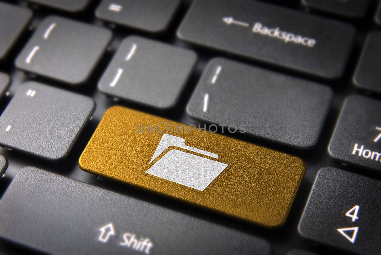 Internet key with Global icon on laptop keyboard. Included clipping path, so you can easily edit it.