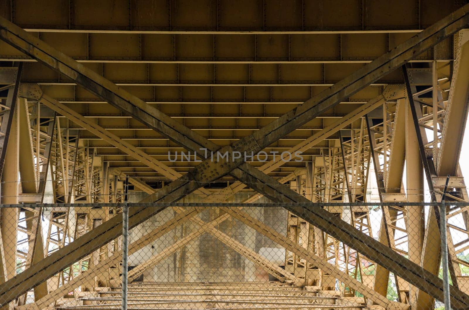 View from below the Burnside Bridge in Portland, Oregon