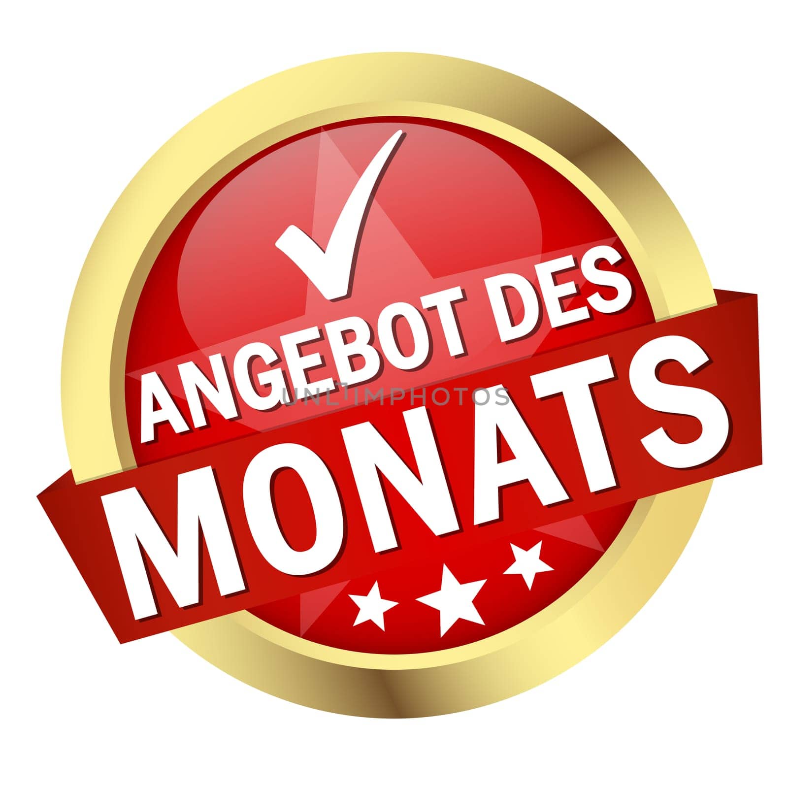 Button with banner " OFFER OF THE MONTH """