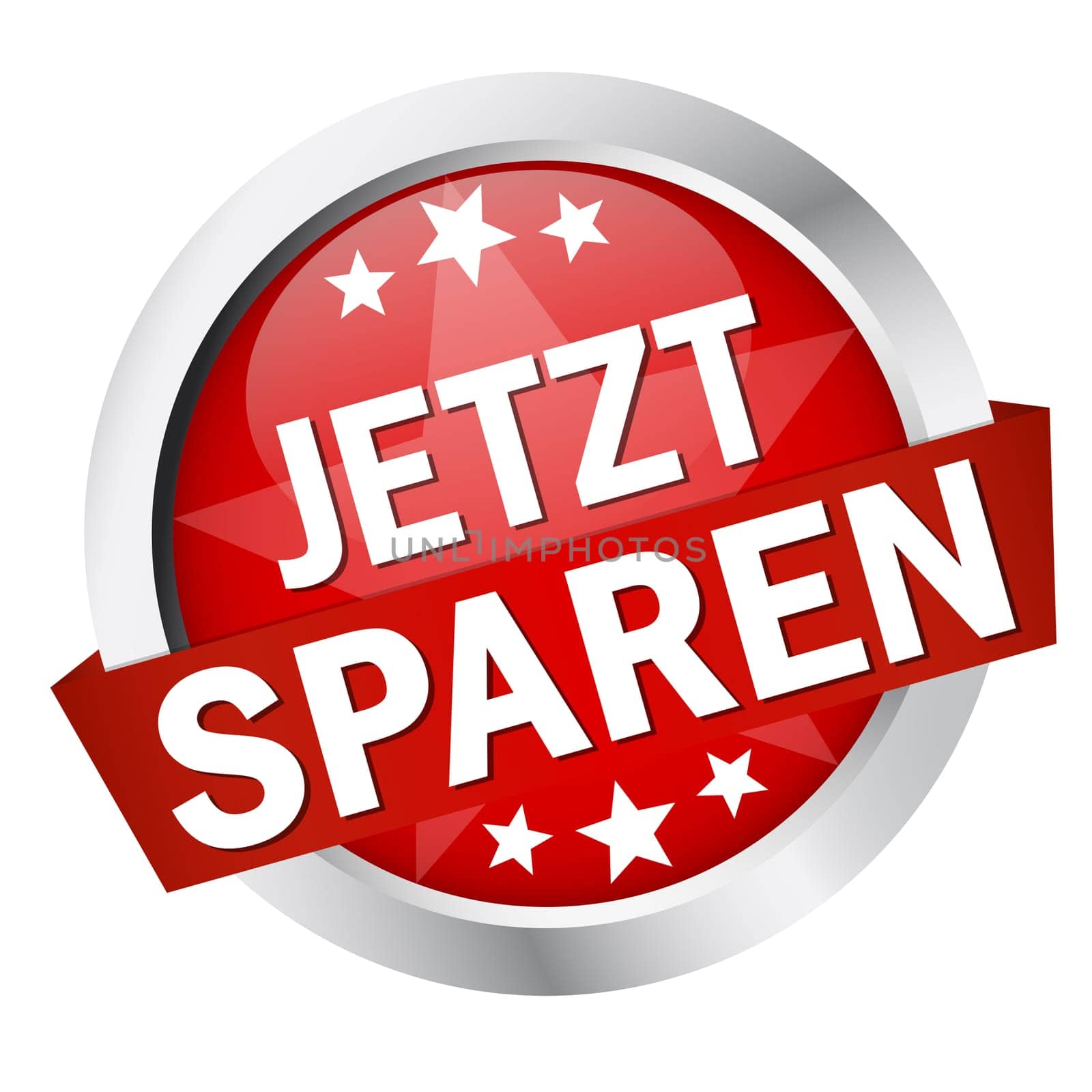Button with banner " SAVE NOW """