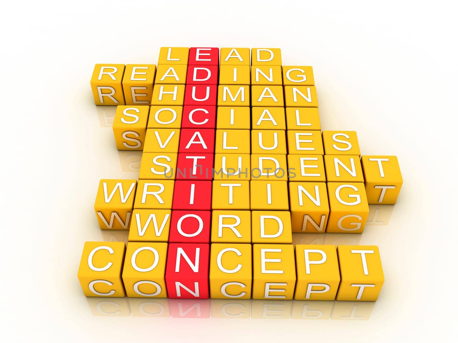 Education Toy Blocks (colorful cubes buzzword series)