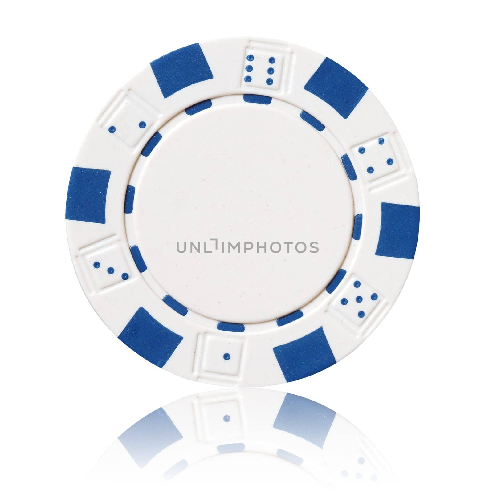 white poker chip