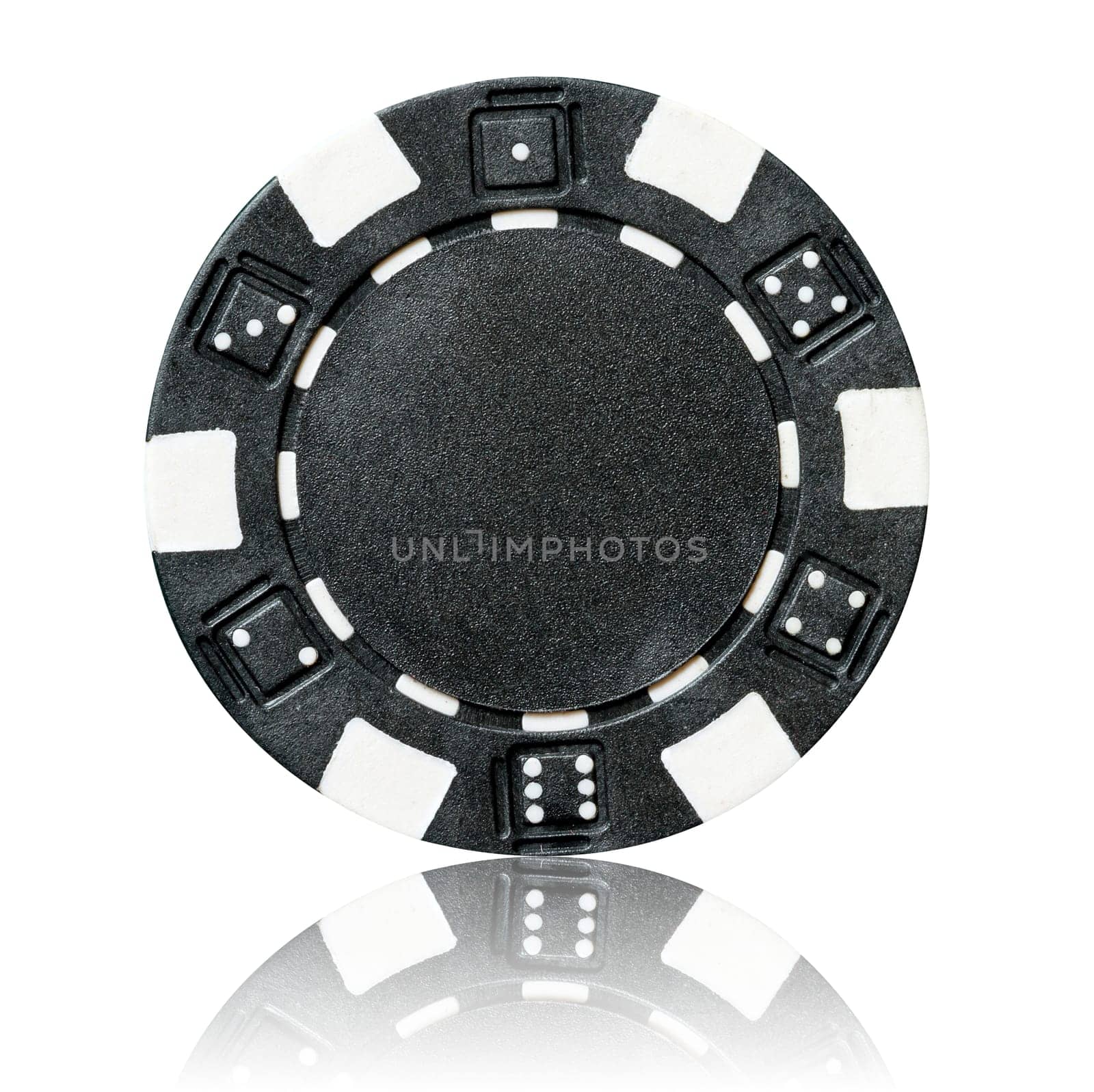 black poker chip