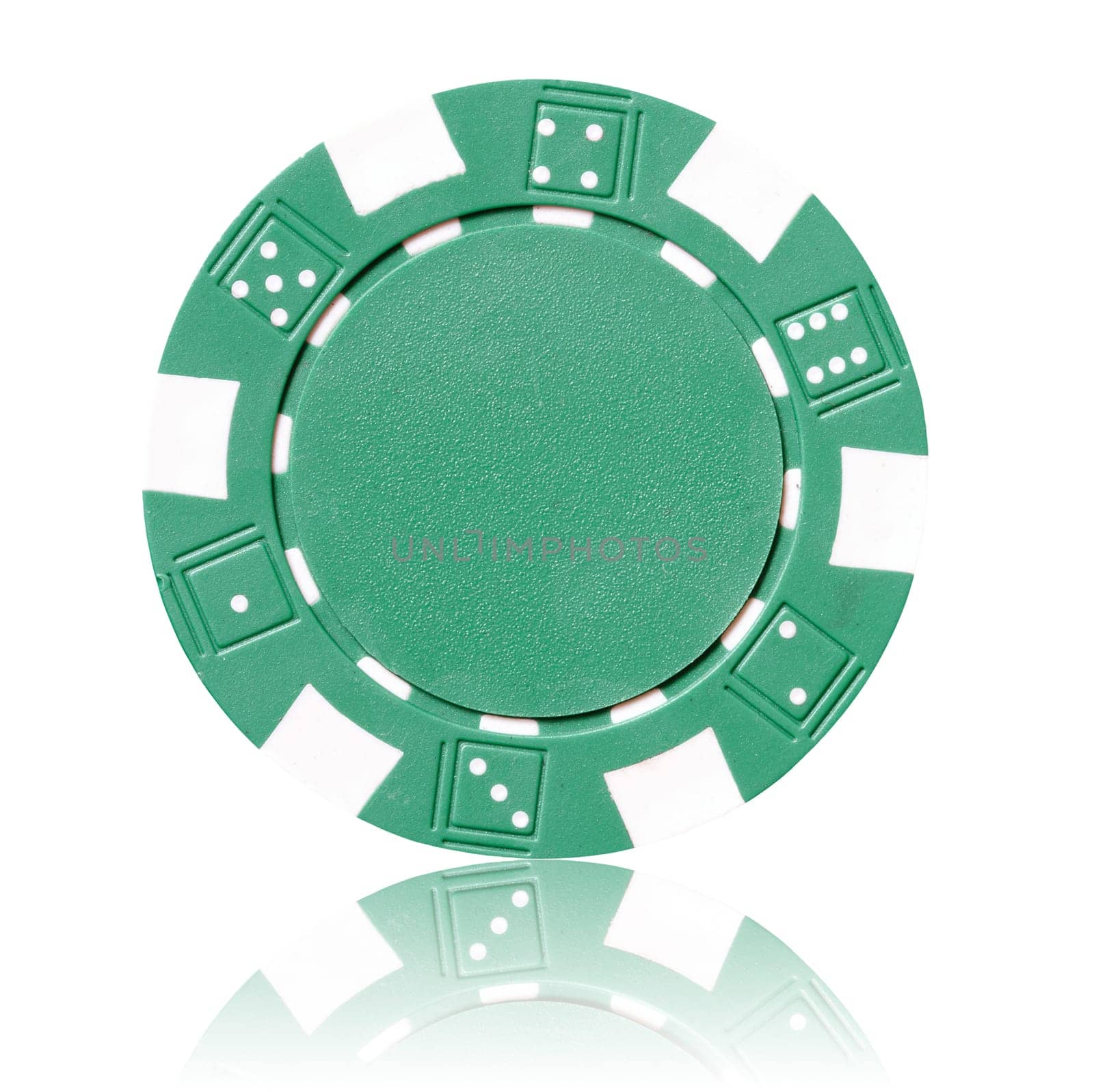 green poker chip