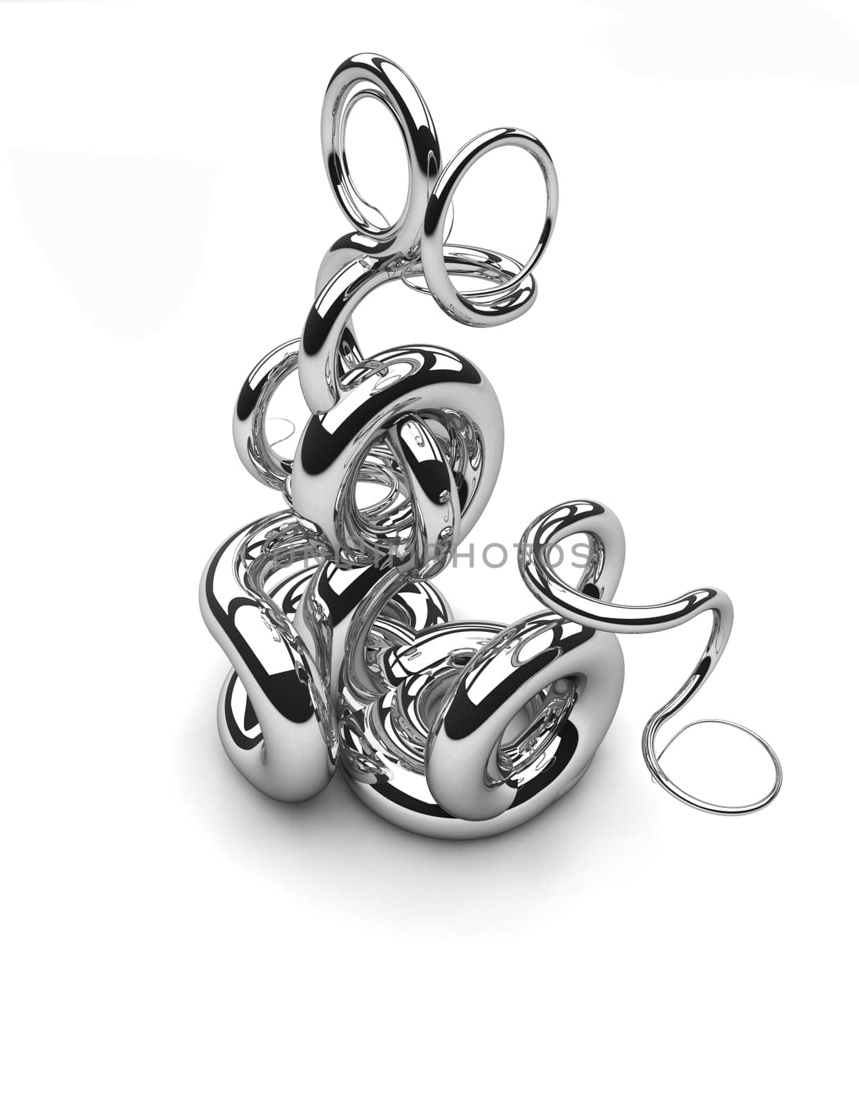 Abstract tree made of chrome