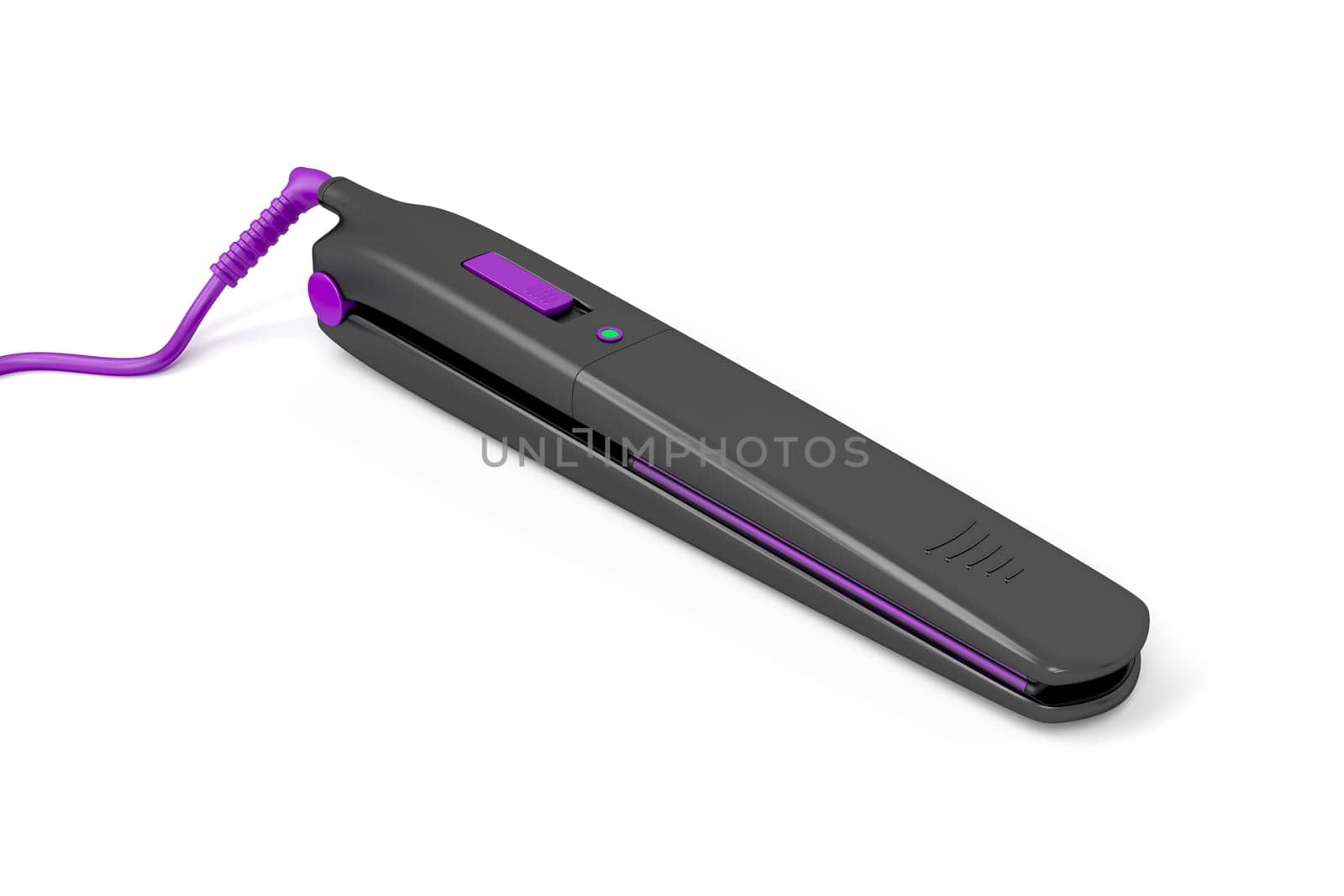 Hair straightener on white background