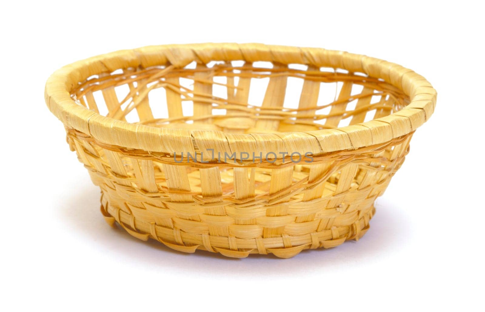 Small basket on white background.